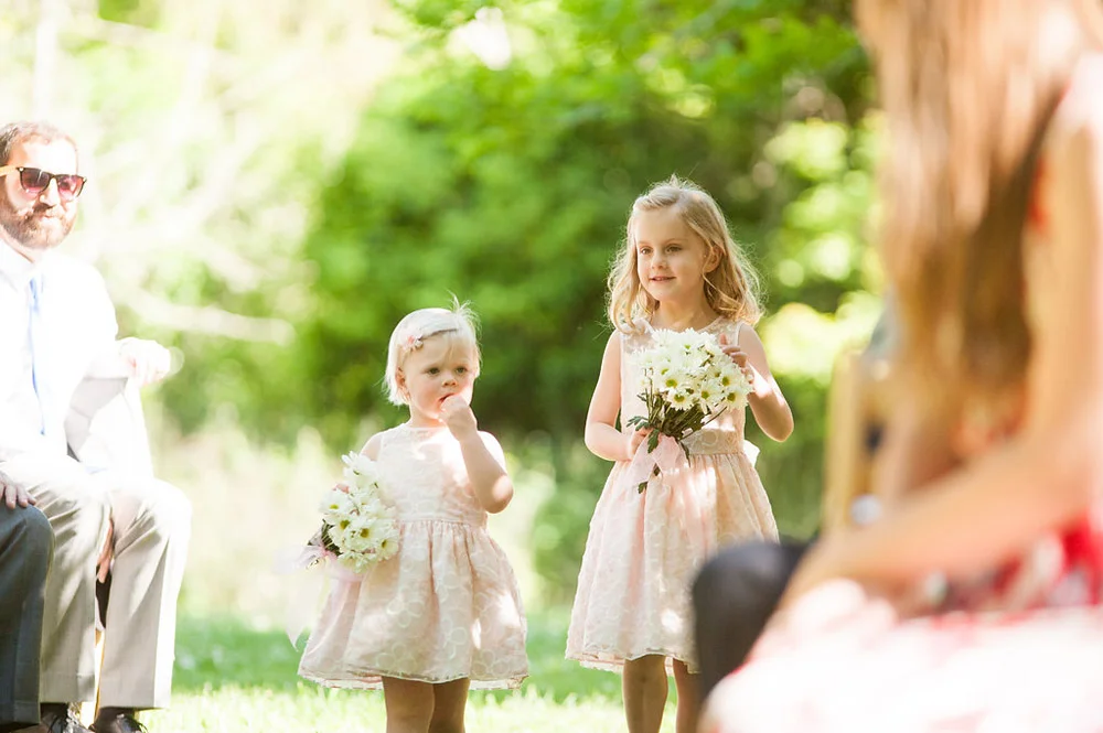 Flower girls coming down the aisle