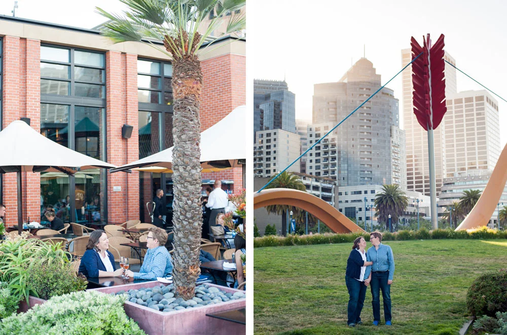Engagement photos at Embarcadero in San Francisco