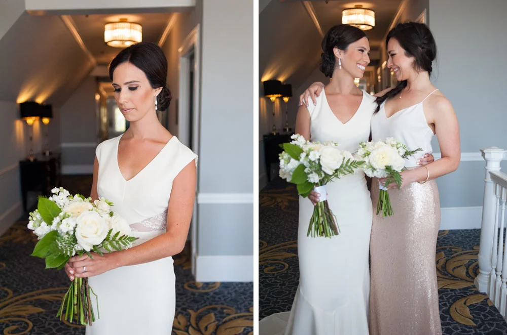 Portrait of Bride before wedding at Claremont Hotel