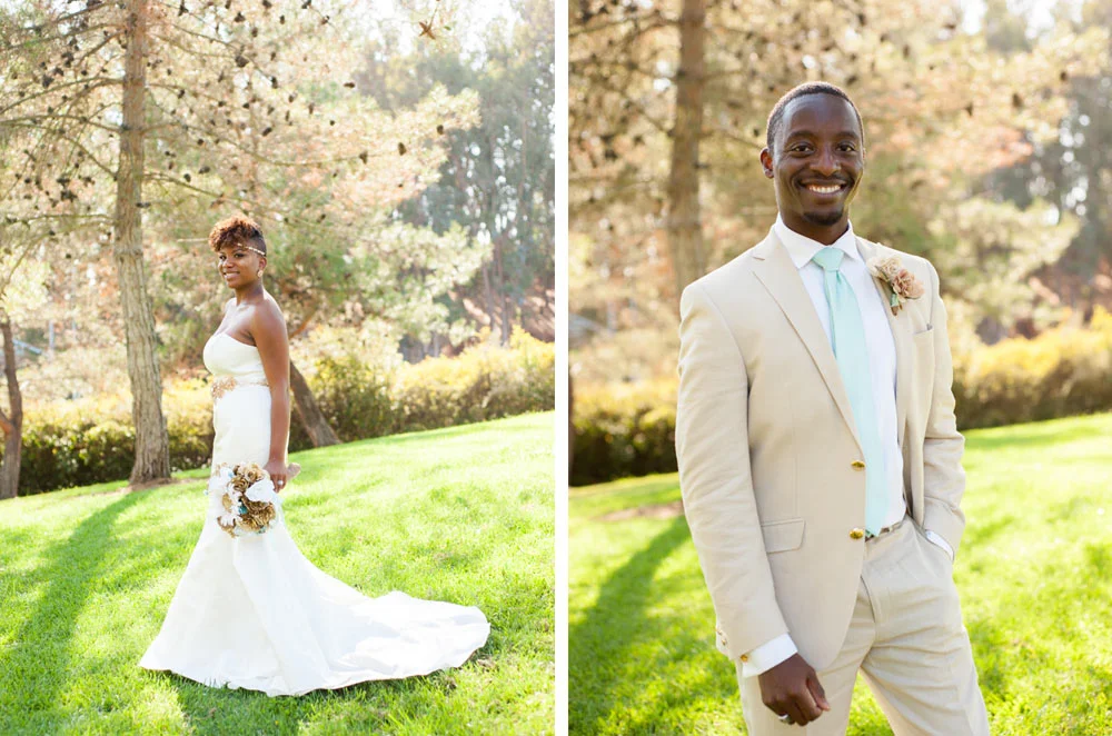 Portrait of Bride and Groom in Vallejo, CA