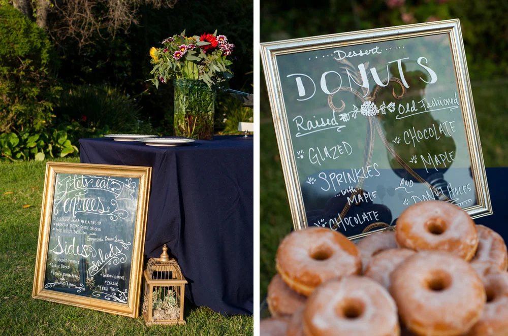 Custom signage and donut bar