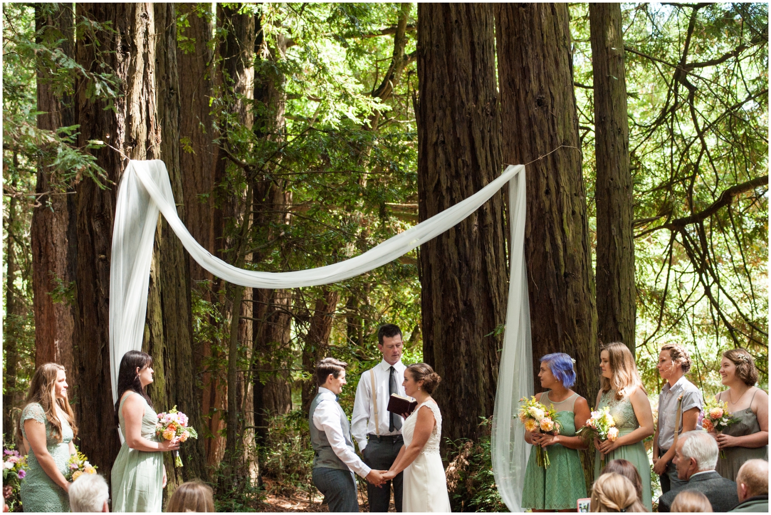 Redwood wedding in the Oakland Hills