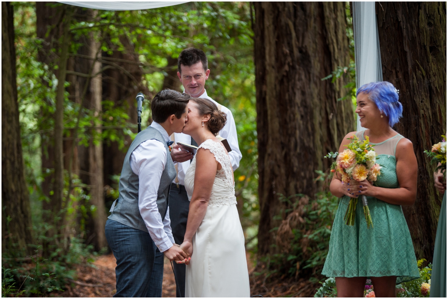 Couple's first kiss