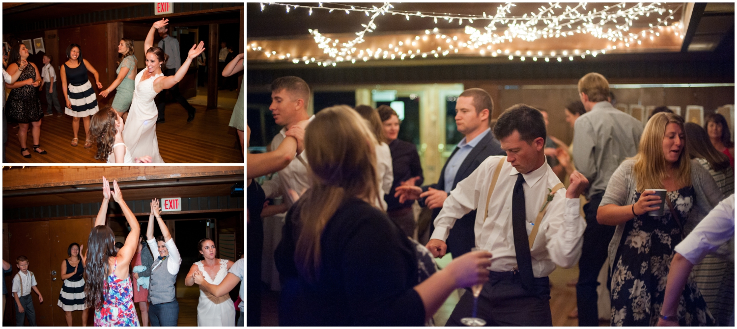 Photos of wedding guests dancing in Oakland