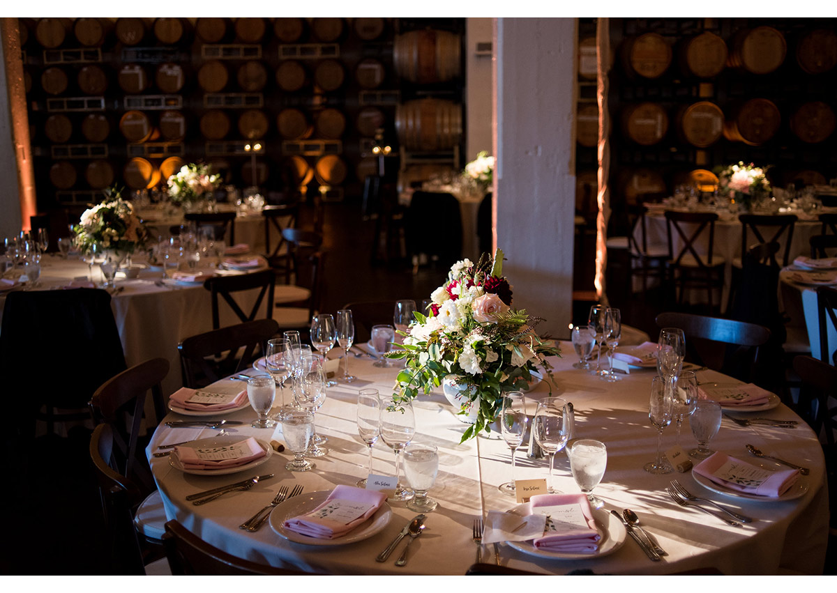 Photo of table details at Dogpatch Wineworks