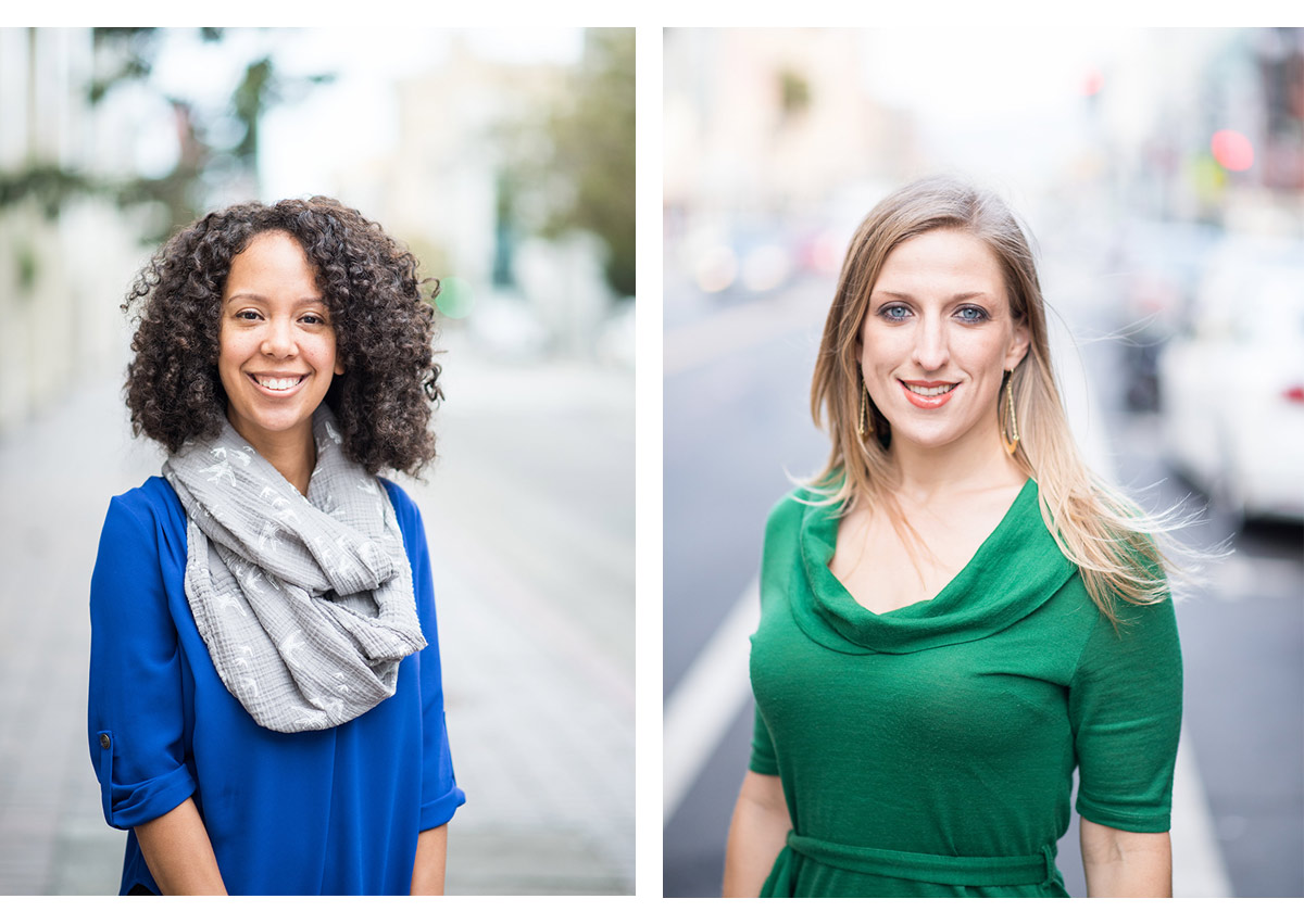 Portraits of two staff members in Oakland