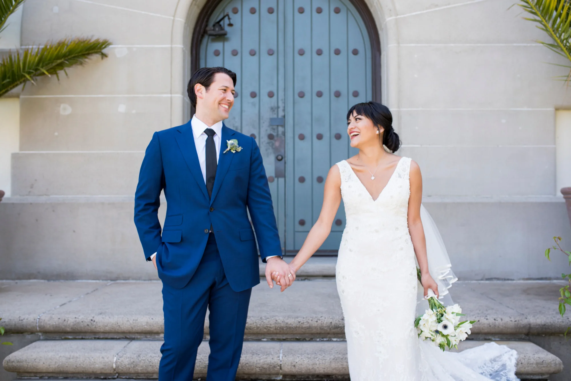 Happy Bride and Groom at Presidio wedding