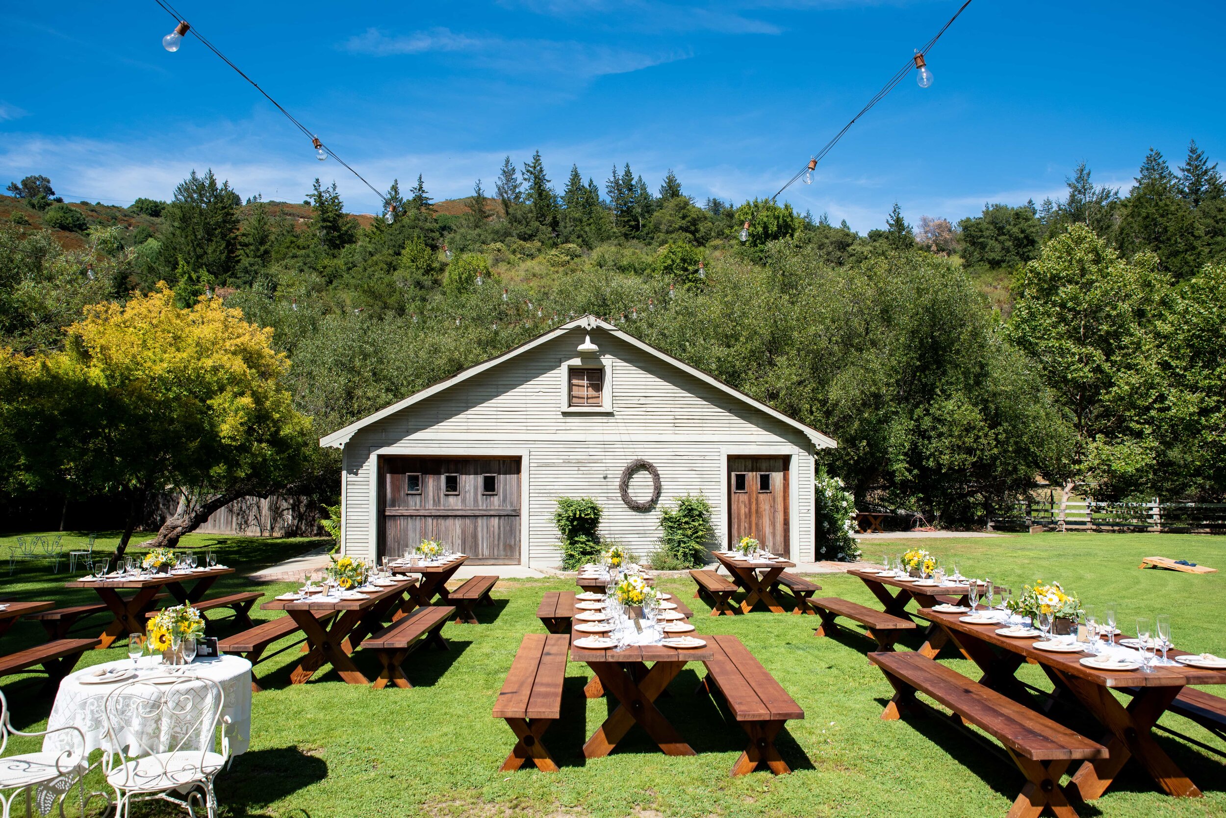 Barn and wedding reception site at Radonich Ranch
