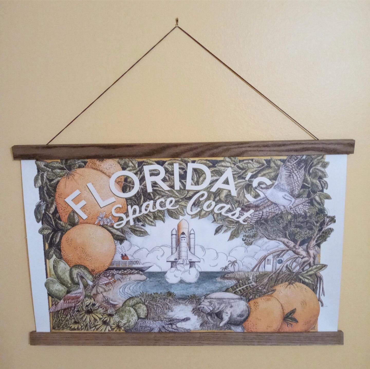 Thanks for the kind words and I love this hanger!! ★★★★★ &quot;This poster is the perfect pop of color and visual interest for any Floridian home. I paired it with a poster hanger system from Etsy. I love the old-time, classic design with all of the 