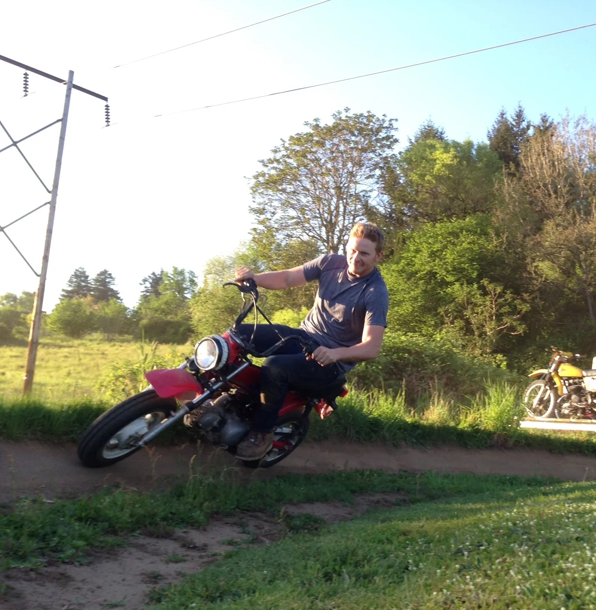 austin mccabe member Born in a suburb of Portland, I was brought up around motorcycles and attended my first national motocross race at the ripe age of 10 months. Though throughout my childhood I never had a motorcycle of my own. In 2007 I traded my first truck for a ’74 cb360 which kindled the fire. After years of trouble with the bike I found myself at the starting gate aboard a ’72 DT2MX which I had bought five minutes earlier. The gate dropped and the chaos ensued. Most of my choices to ride and own motorcycles have been spur of the moment and usually turn out well, though sometimes I find myself bloodied up in a cloud of dust. Motorcycles: Triumph Street Triple R, 72 DT2MX, 65 Aermacchi 250 Road Racer, 2011 Ninja 250 Road Racer