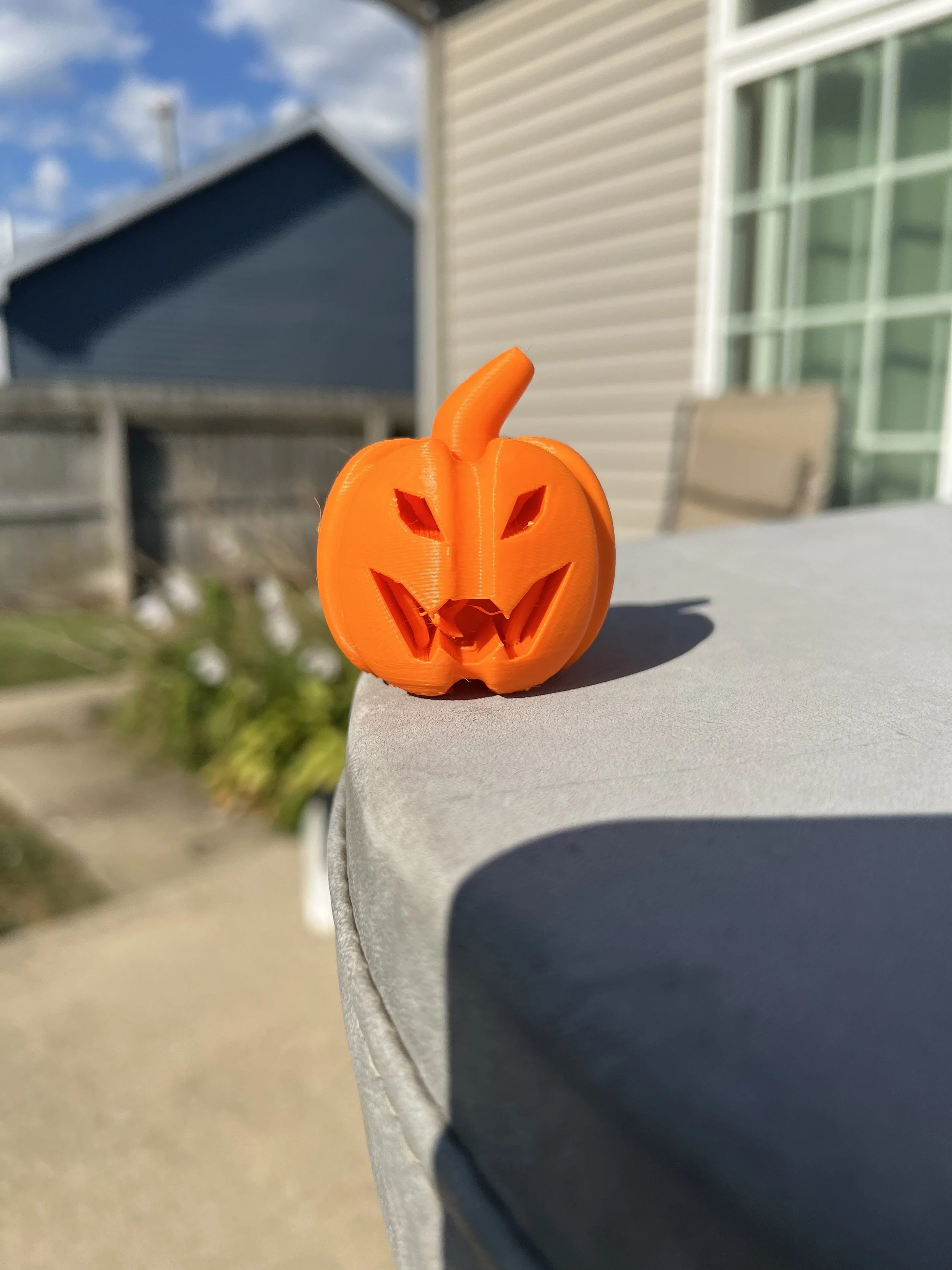 Orange 3D Printed Pumpkin