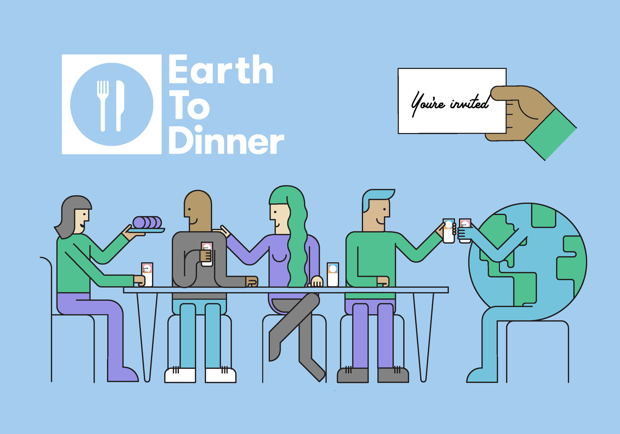 Earth-To-Dinner Earth-To-Dinner founder Michael Hebb led us in an evening discussing climate change, while over 500 Earth-To-Dinner events dotted the globe on the same night.