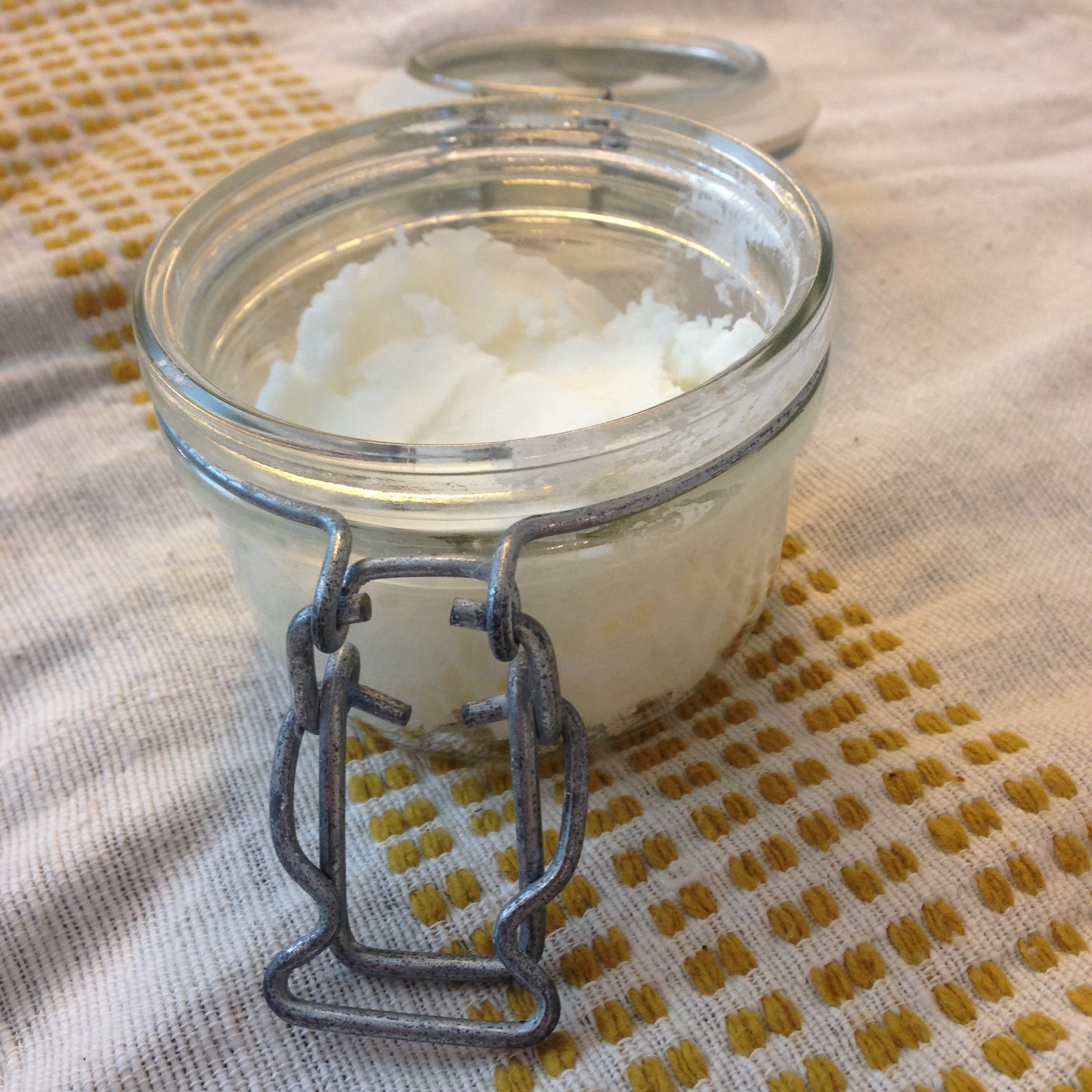 Place your newly made deodorant in a jar for safe keeping!