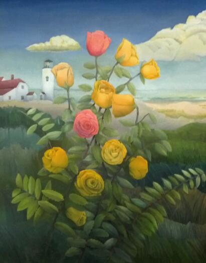   "Chatham Roses", oil, 22" x 28", 2013  