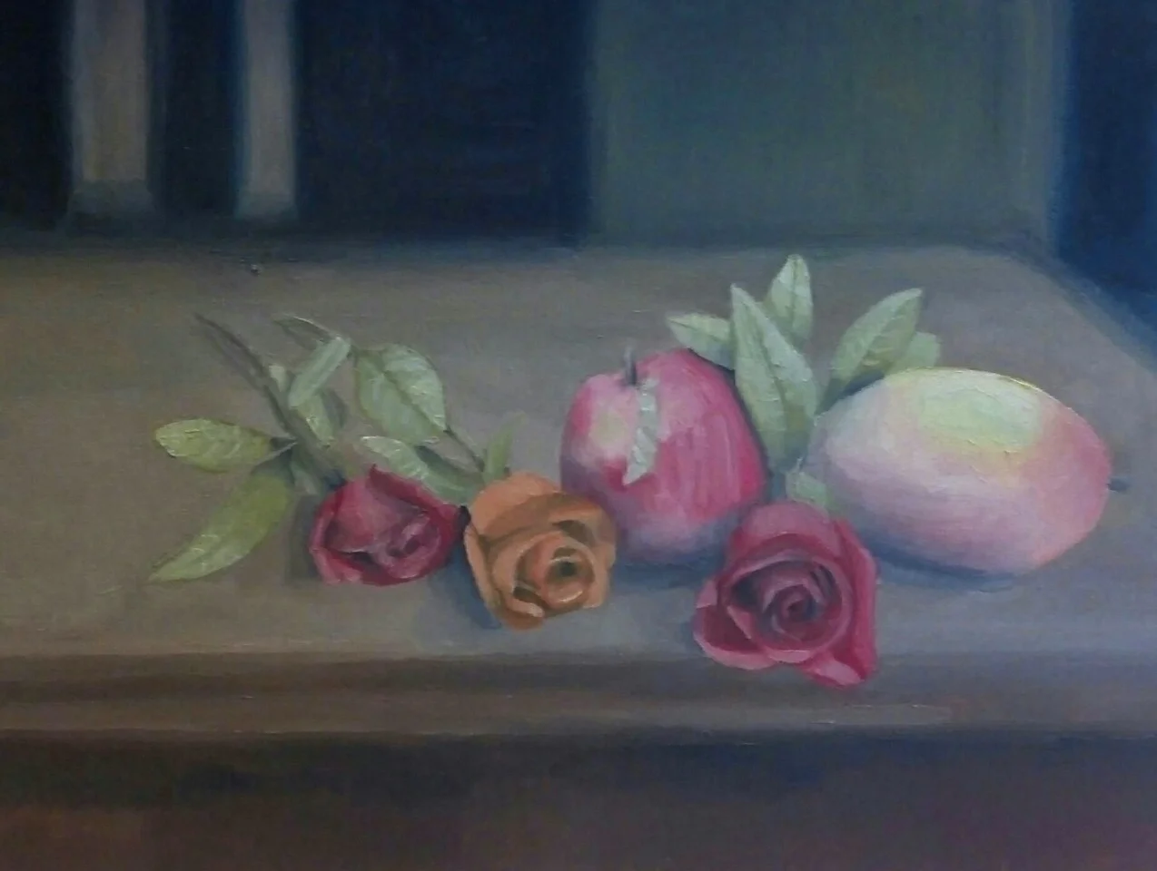 Untitled, oil, 2017, 16" x 12", $175