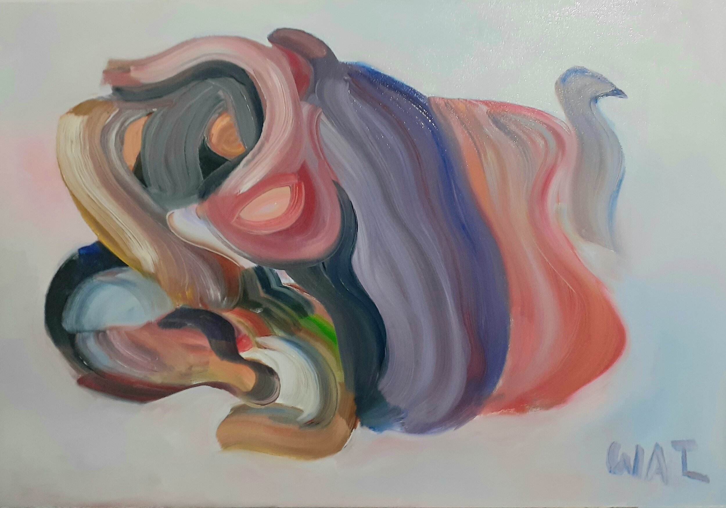   Untitled, oil on panel, 24” x 36”, 2021  