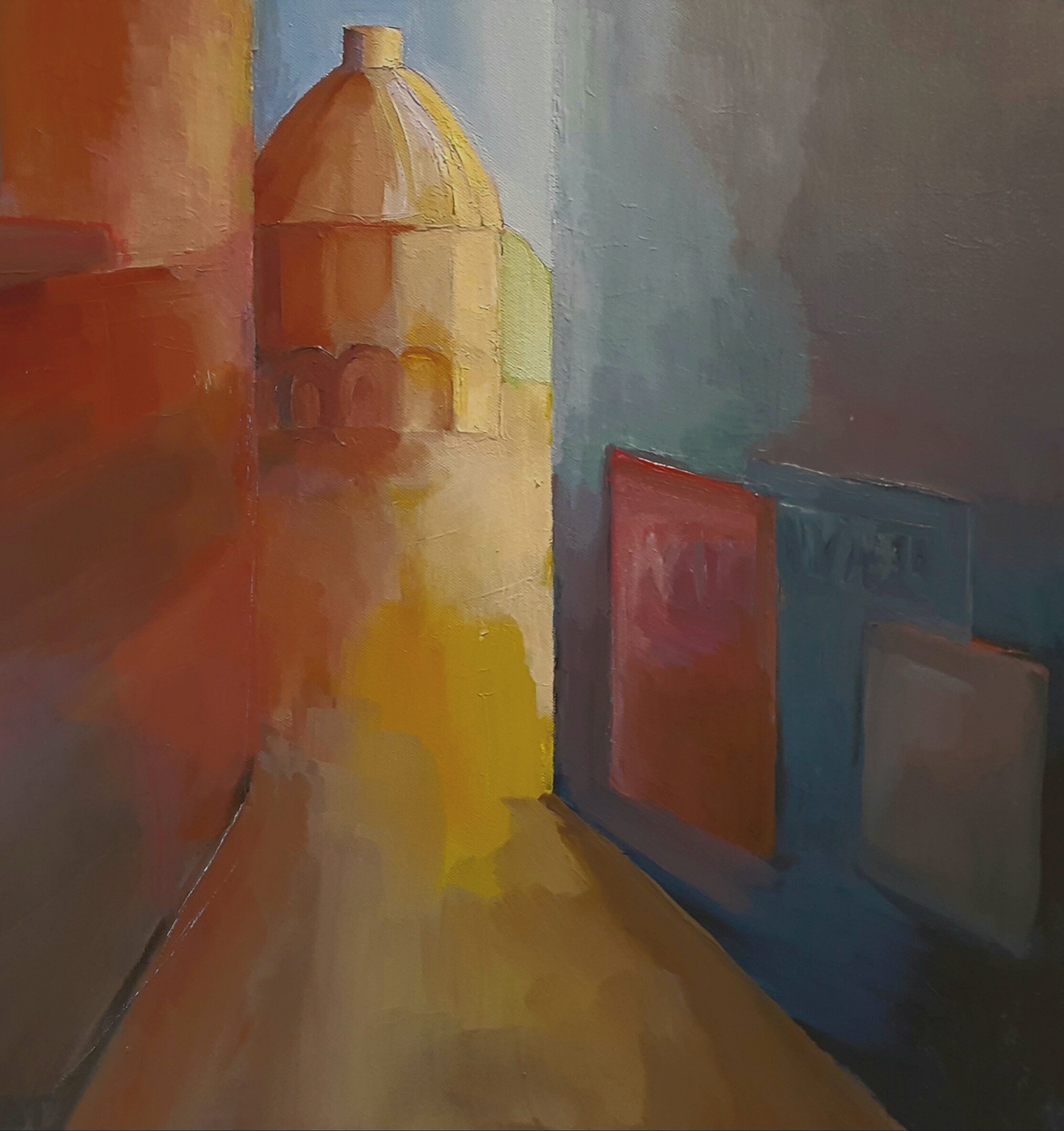   “Of Paris", oil on canvas, 18” x 18”, 2021  