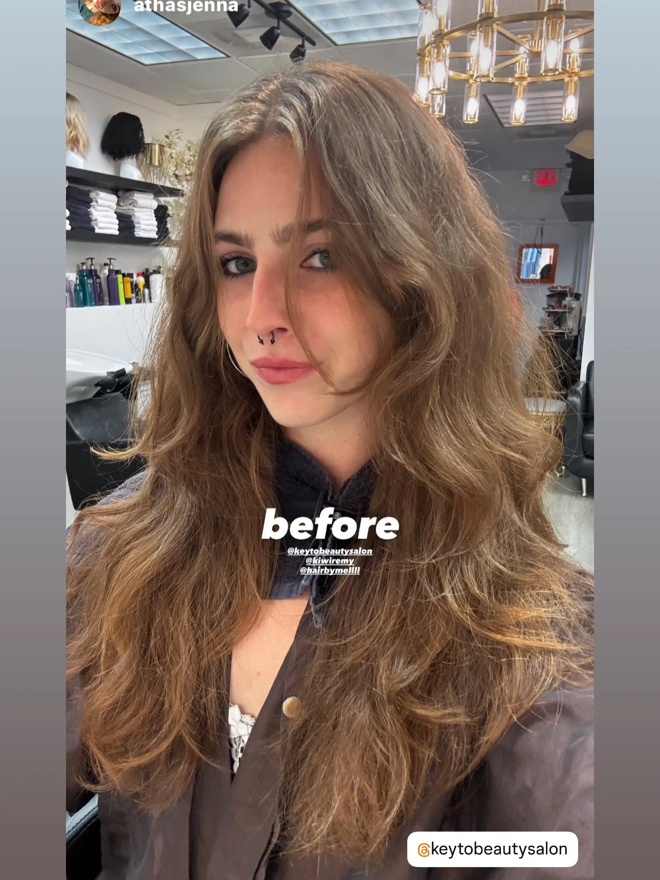 Yessss, we are loving this look on Jenna she&rsquo;s all ready for the fall .
#fallvibes #fallcolors #fallhair