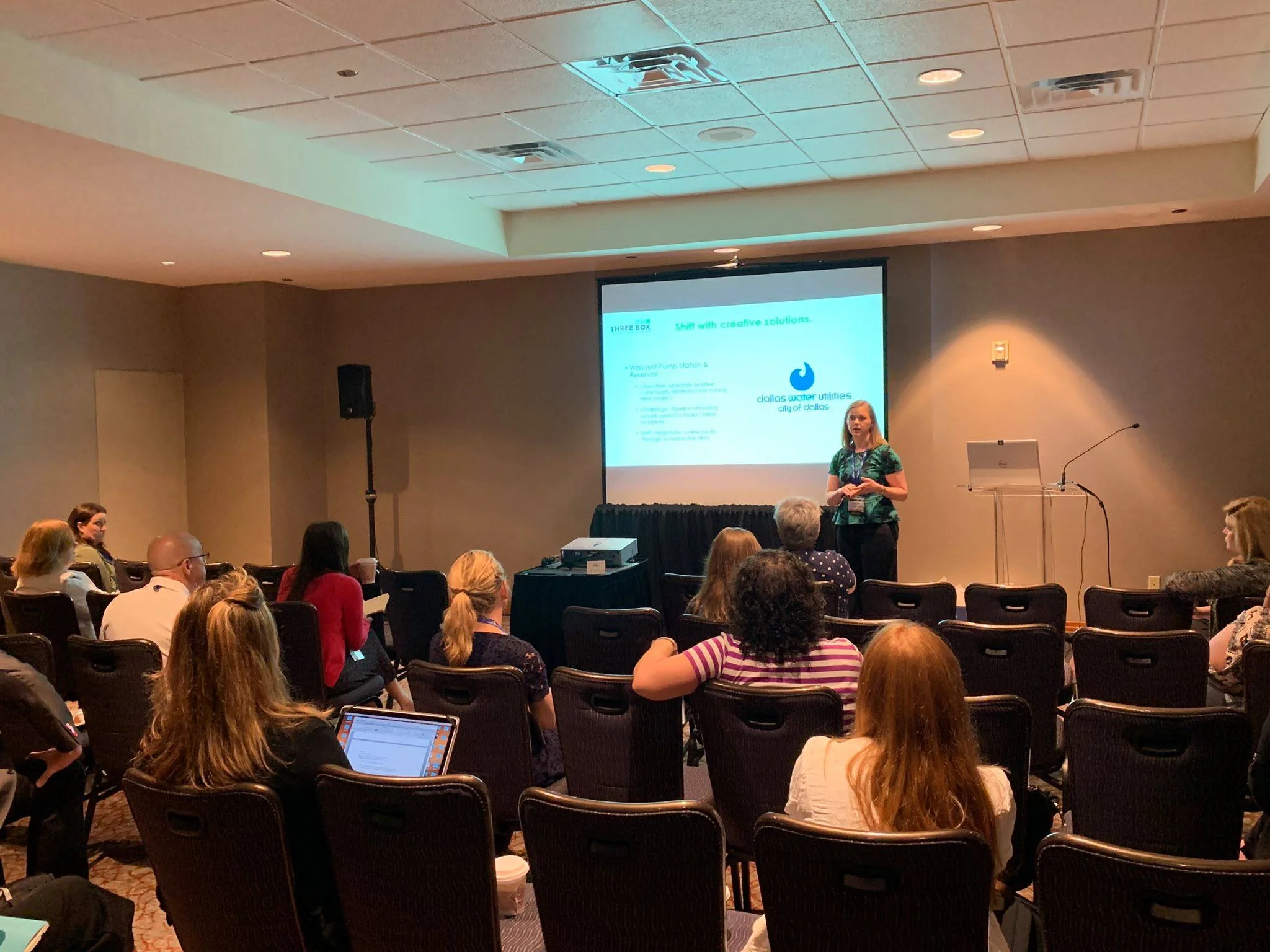 Three Box CEO Amanda Hill presents a breakout session on using data to shift a campaign.