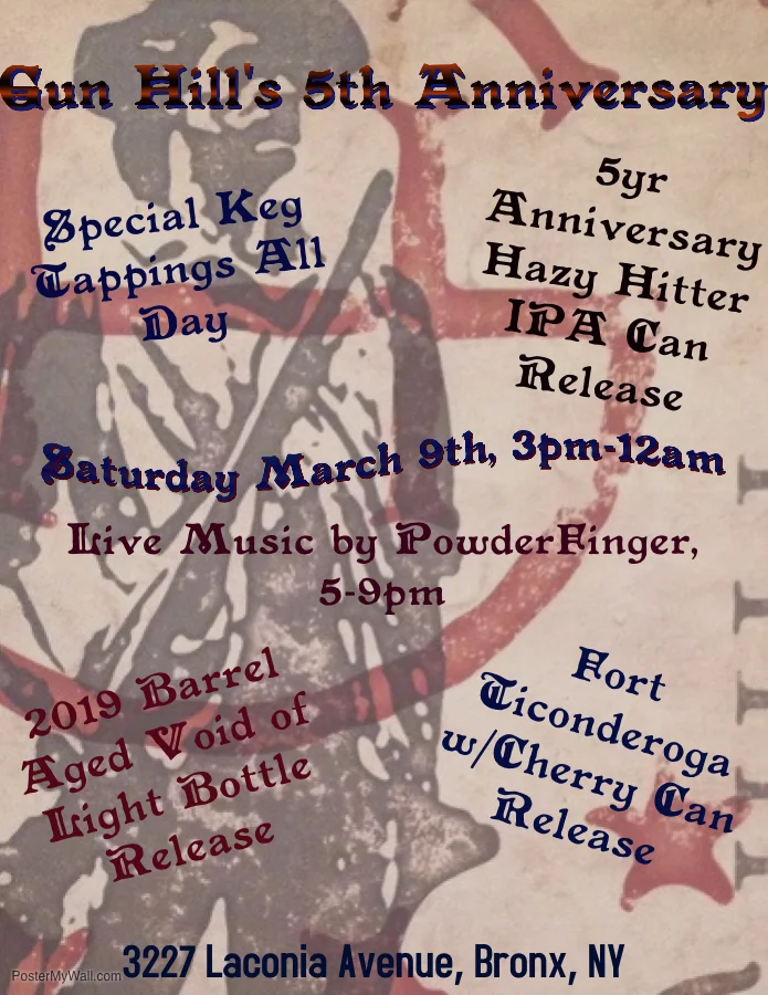 Gun Hill Five Year Anniversary Party