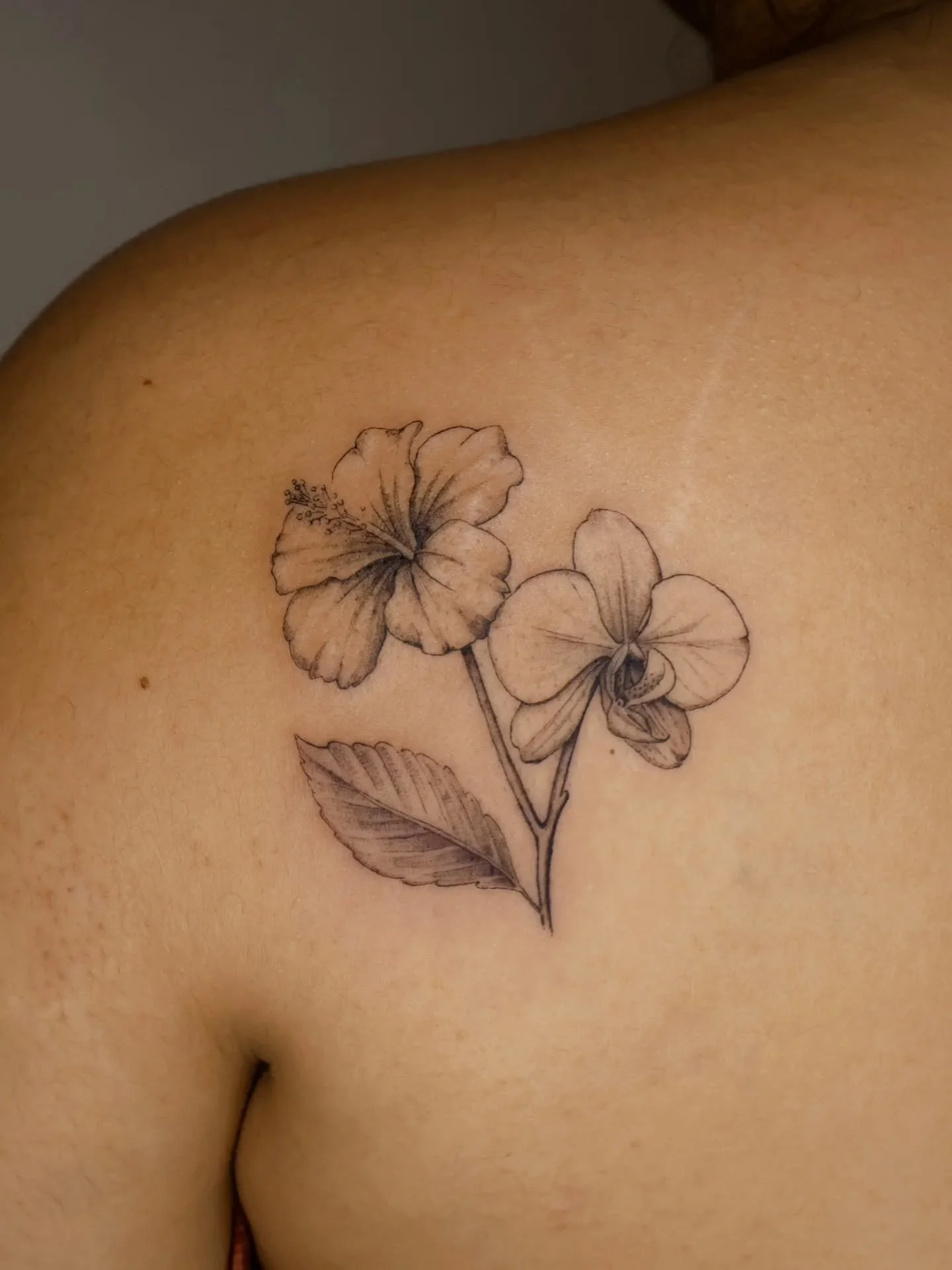 Thank you M for trusting me with these two custom florals, a Flor de Maga and a White Nun Orchid, representing your two heritages ❤️🌺 such a beautiful idea!
.
#orchidtattoo #flordemagatattoo #floraltattoo #flowertattoo #botanicaltattoo #realismtatto