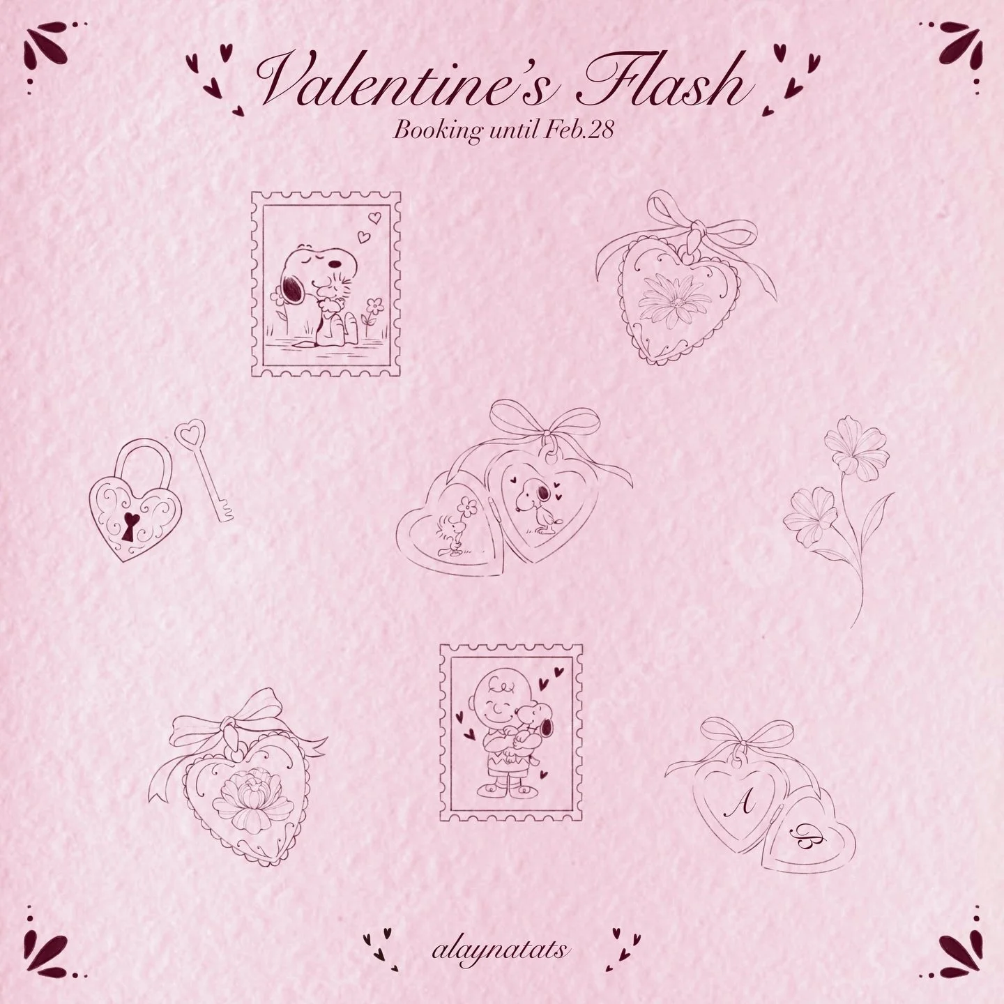 💕Valentine&rsquo;s Flash now available💕

My books are open until February 28th for you to grab these cute designs, made with lots of love and care

DM me to get yours before spots fill up! You can also use the link in my bio to book your spot! 

Yo