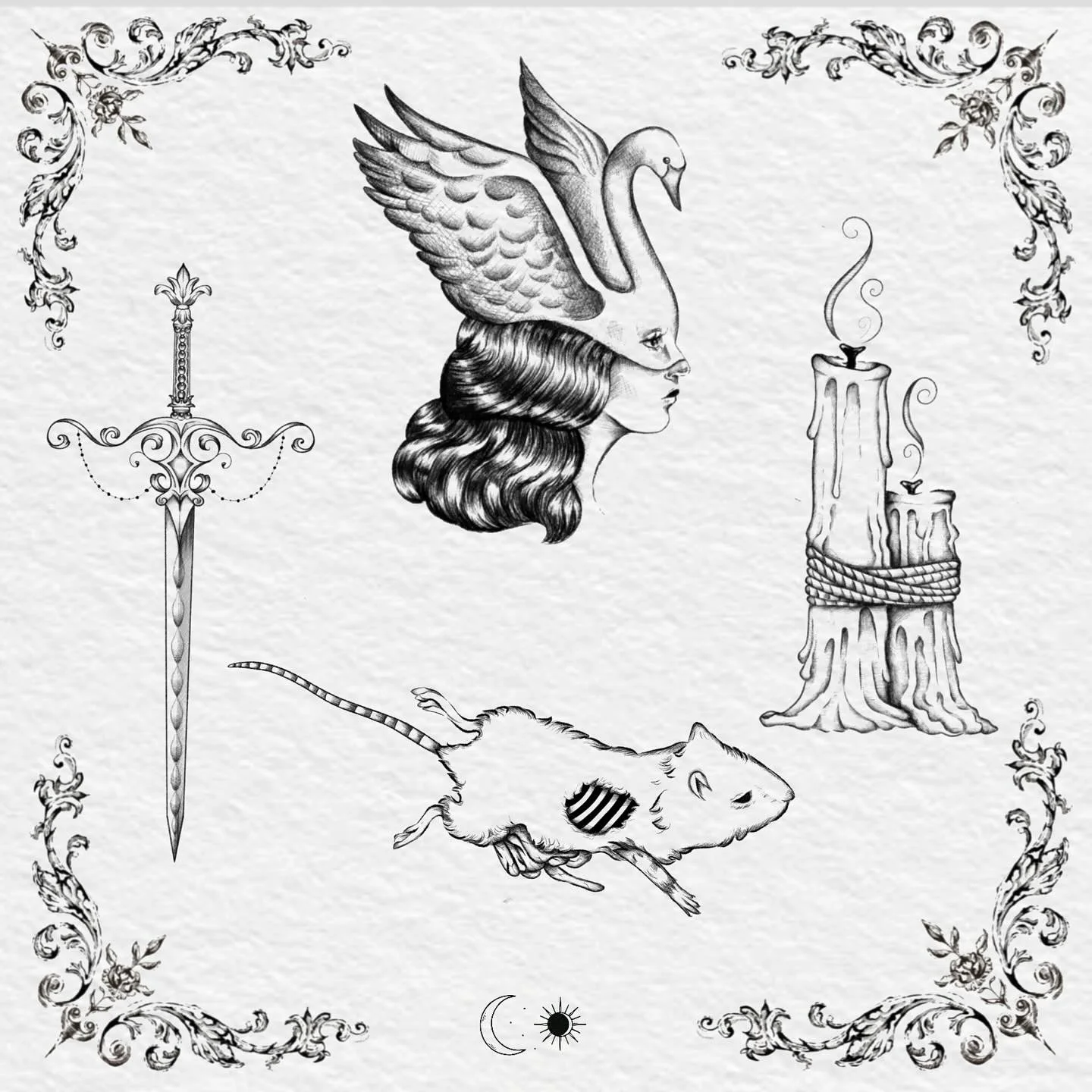 ─── ⋆&sdot; ♰ &sdot;⋆ ───

!!!Spooky Little Flash!!! 

Books are still closed for now but I wanted to post some art on here :) Thank you to everyone who still supports me! Love you guys <3 

Keep your eyes peeled >:3 

#tattooflash #neotrad #ta
