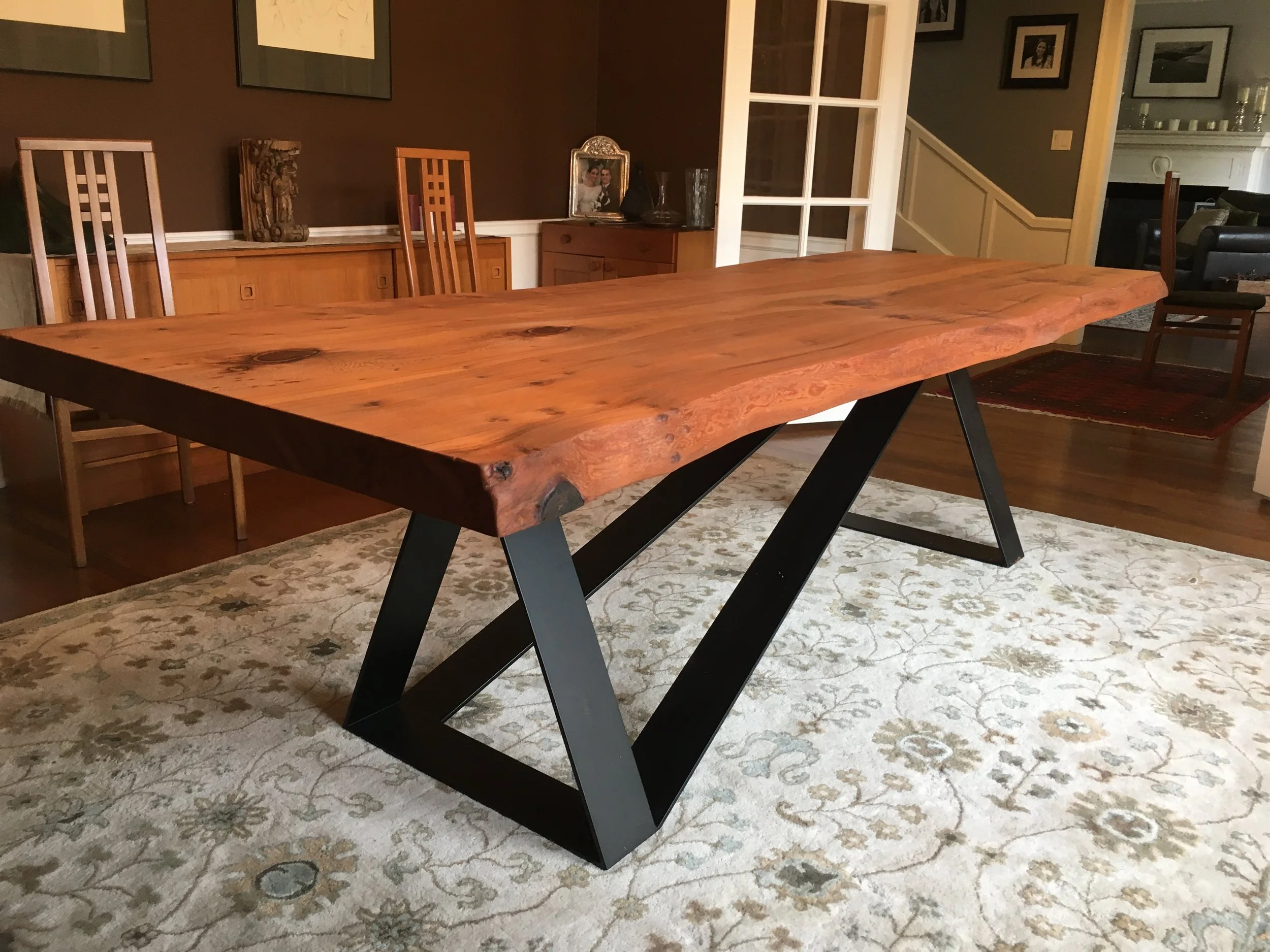 8' Redwood Dining Table