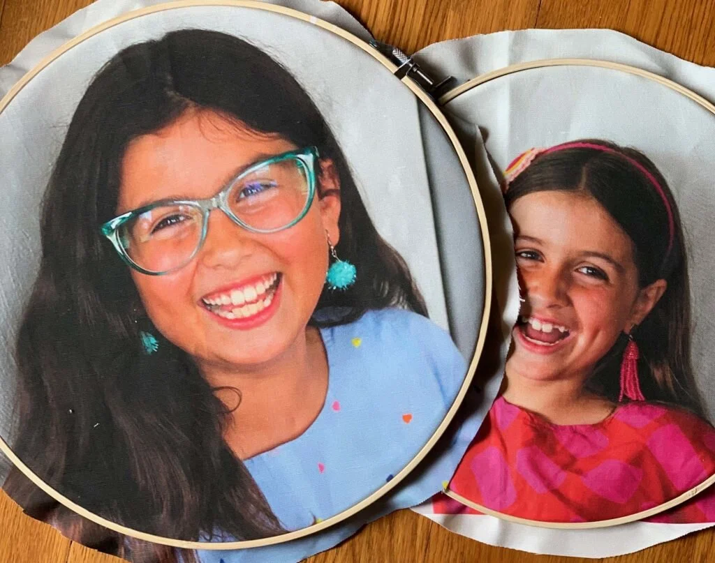 Photo from Spoonflower blog post on embroidered school pictures
