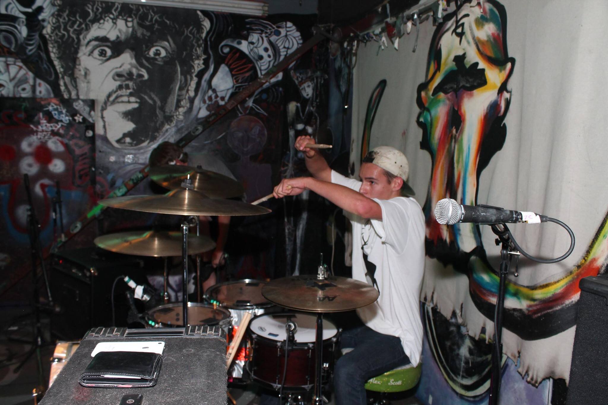 Jared on drums