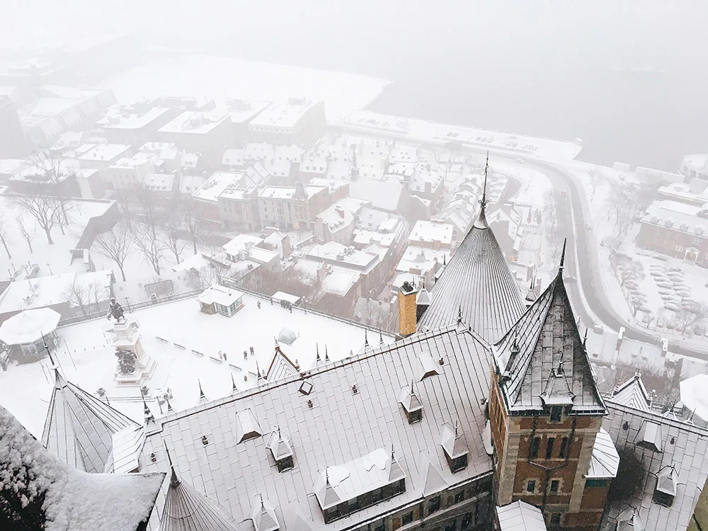 Condé Nast Traveler Québec Château Frontenac par photographe Vincent Brillant