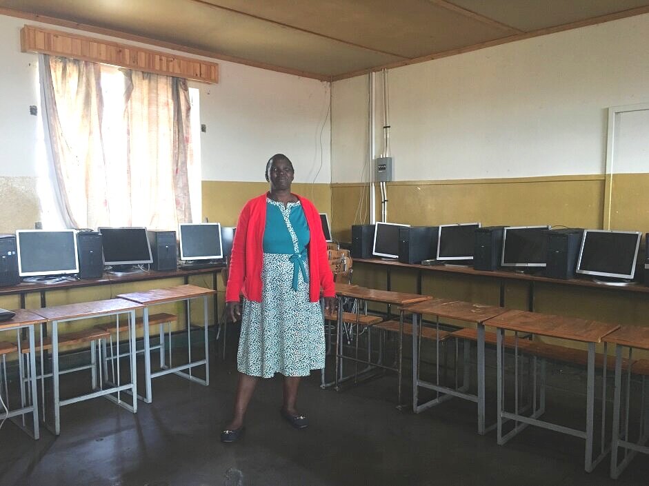  Irene Chavundura, the computer science teacher. She teaches both boys and gives progress reports to the Menlo team. 