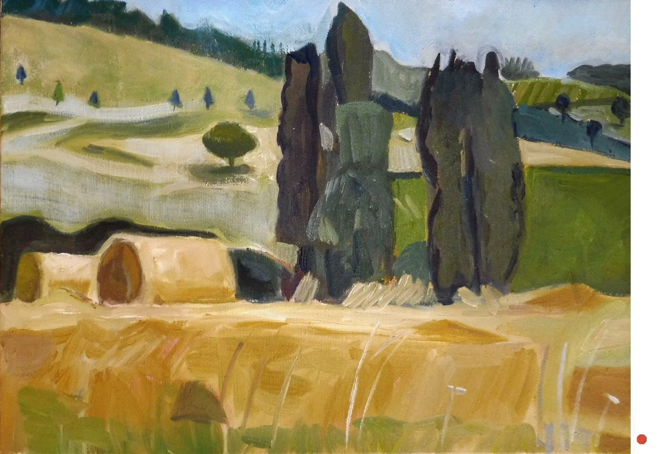 Entre bottes de foin et cyprès