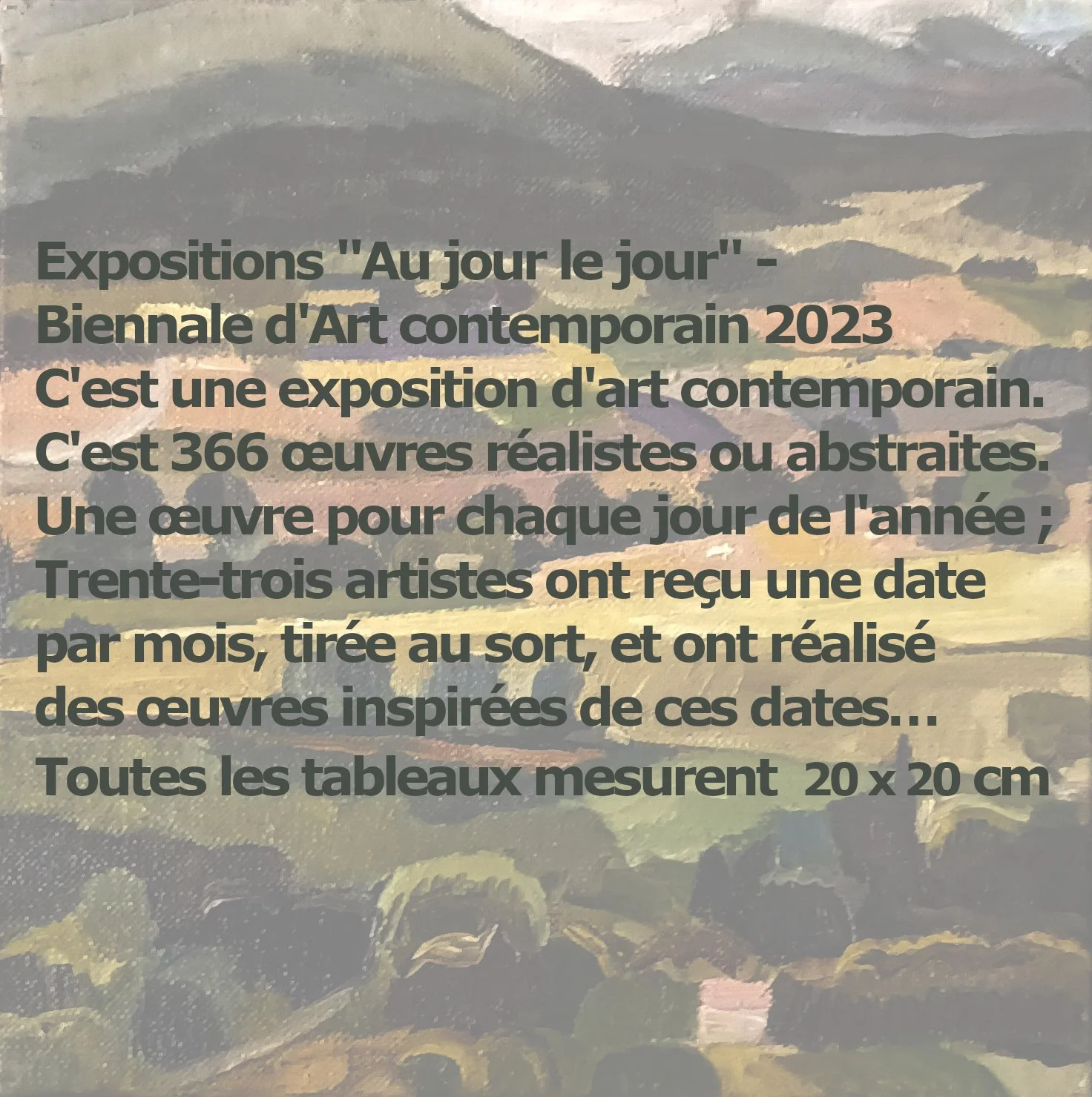 GALERIE ESPACE LIBERTÉ
 
Les 12 tableaux suivants représentent
les œuvres de Fiona  McClean
