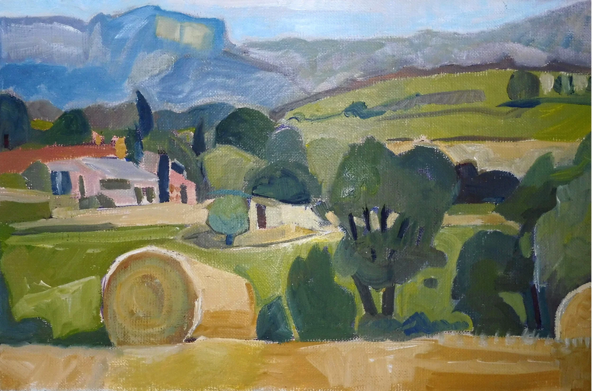 Entre bottes de foin et cyprès
 
27 x 35 cm