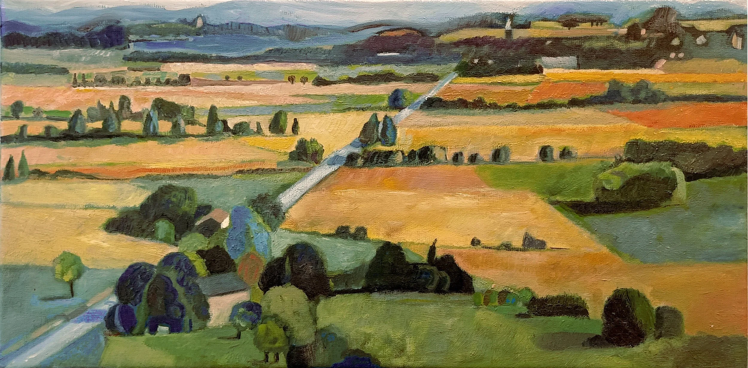 L'eglise loin 
 
30 x 60 cm 
