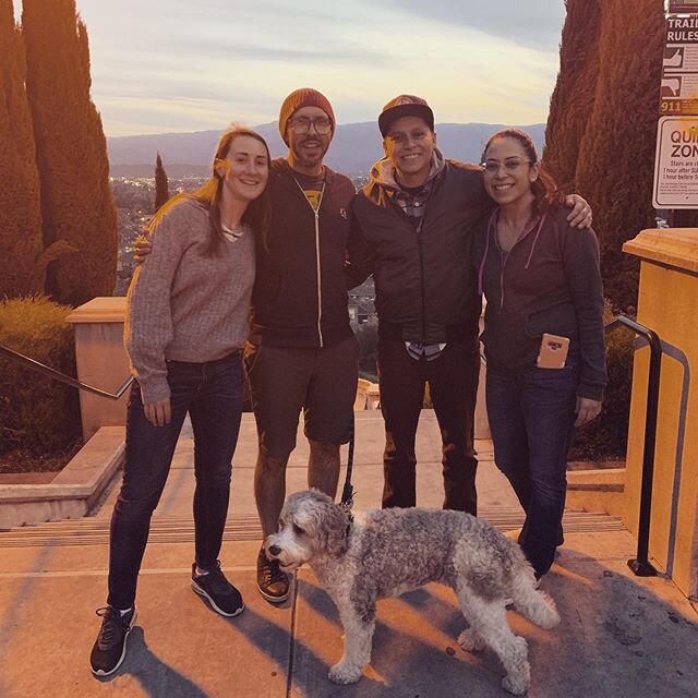 Afternoon hangout and walk up communication hill with our San Jose friends! 
We met last March along I-5 during a snowstorm ❄️ Thank you for the chains, pushing our car out of a ditch, and lots of fun! ❄️ 🚙 🚗 🚙 ❄️ Missing in action @crpolivares @j