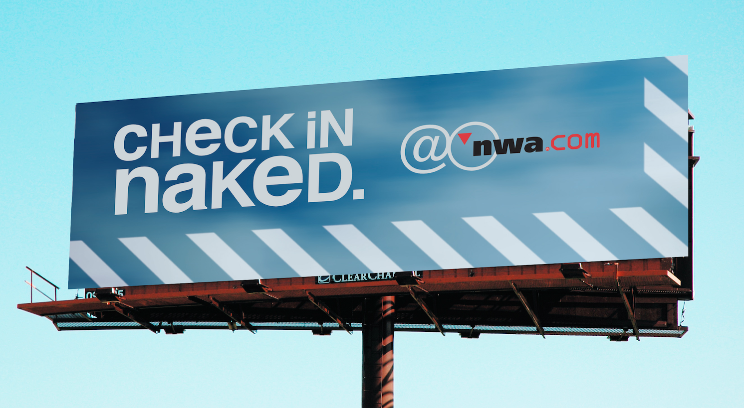 Outdoor advertisement for Northwest Airlines
