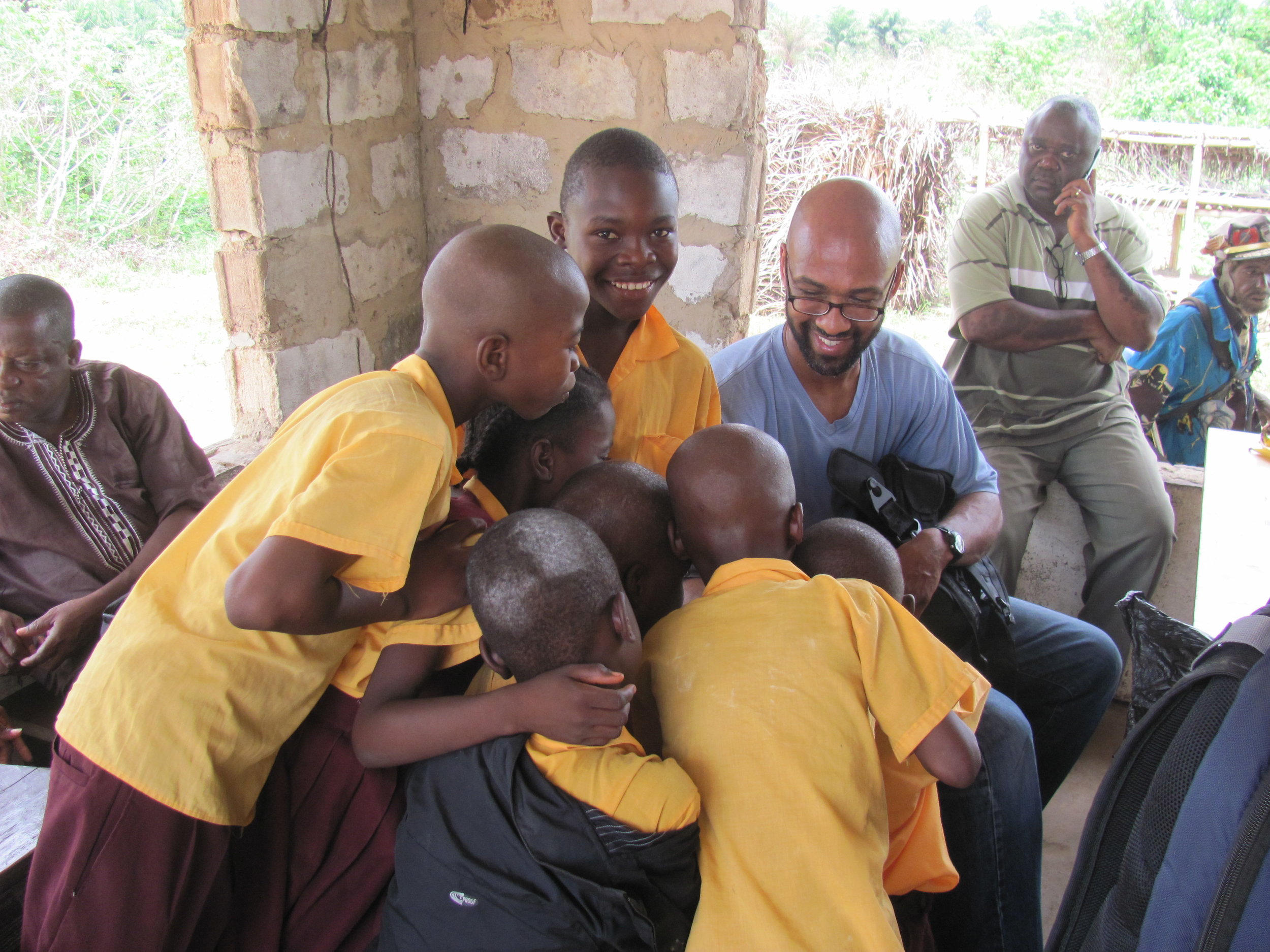 These kids were astonished by the picture that I took of them.