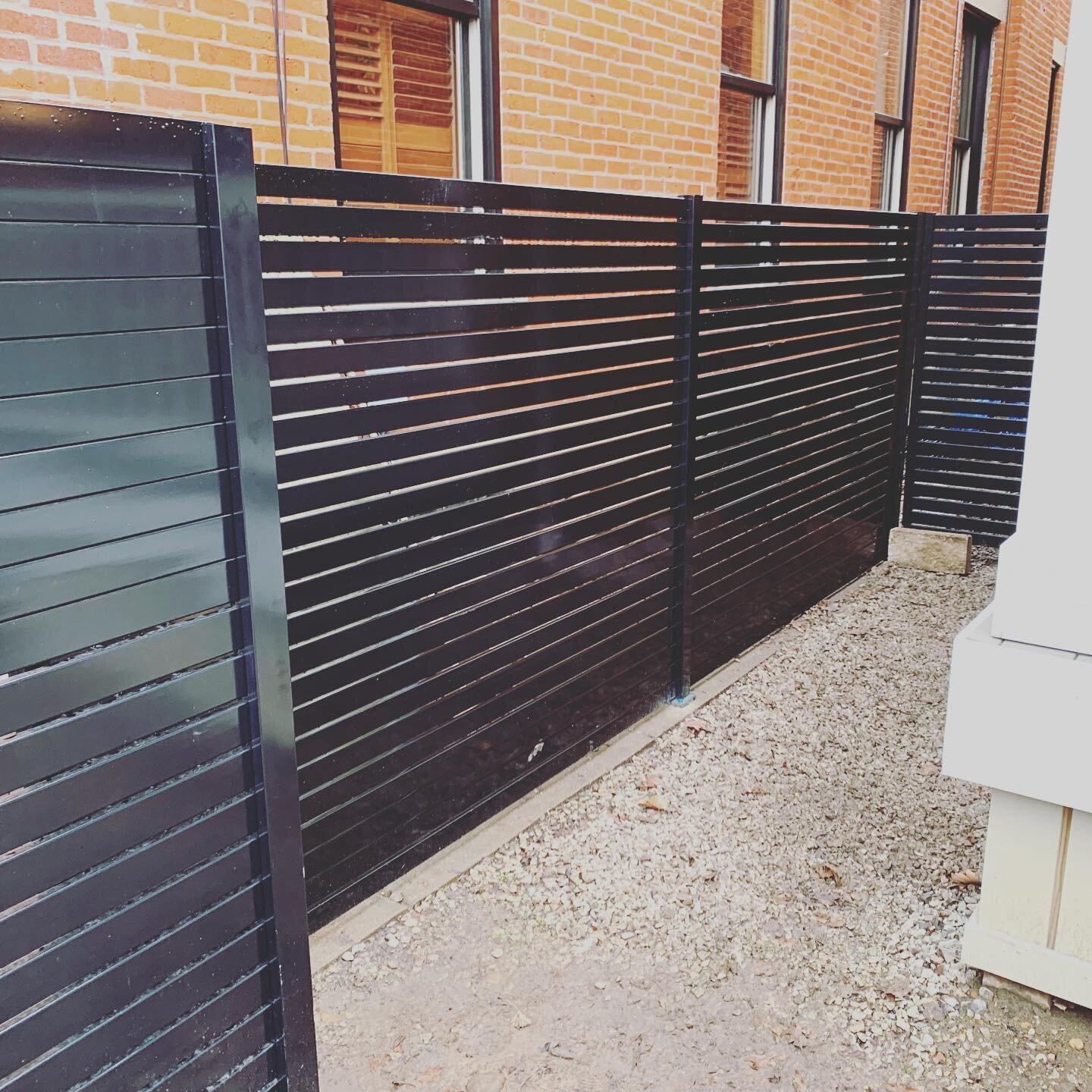We&rsquo;re making the most of this &ldquo;warmer&rdquo; weather and building with new materials. #aluminumfence #shortnorthartsdistrict