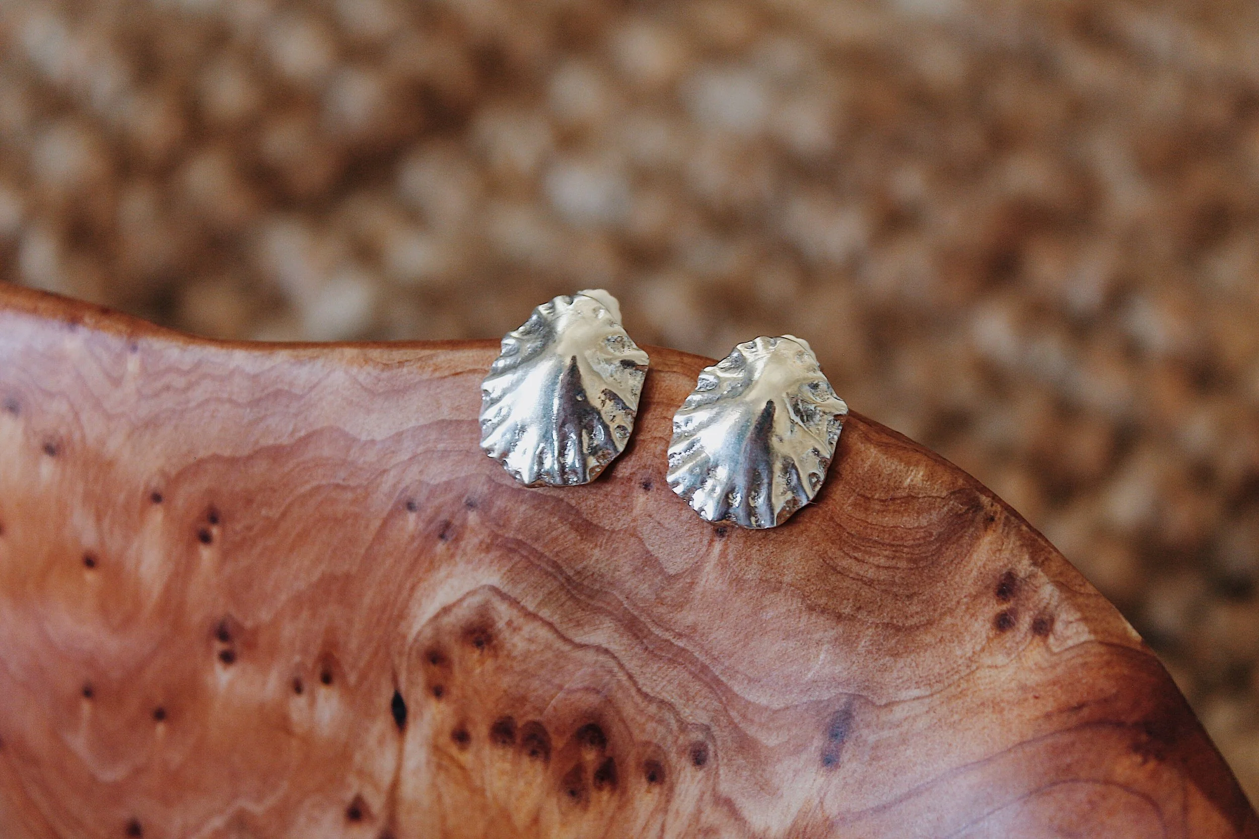 Cast Limpet Studs Silver // READY TO SHIP