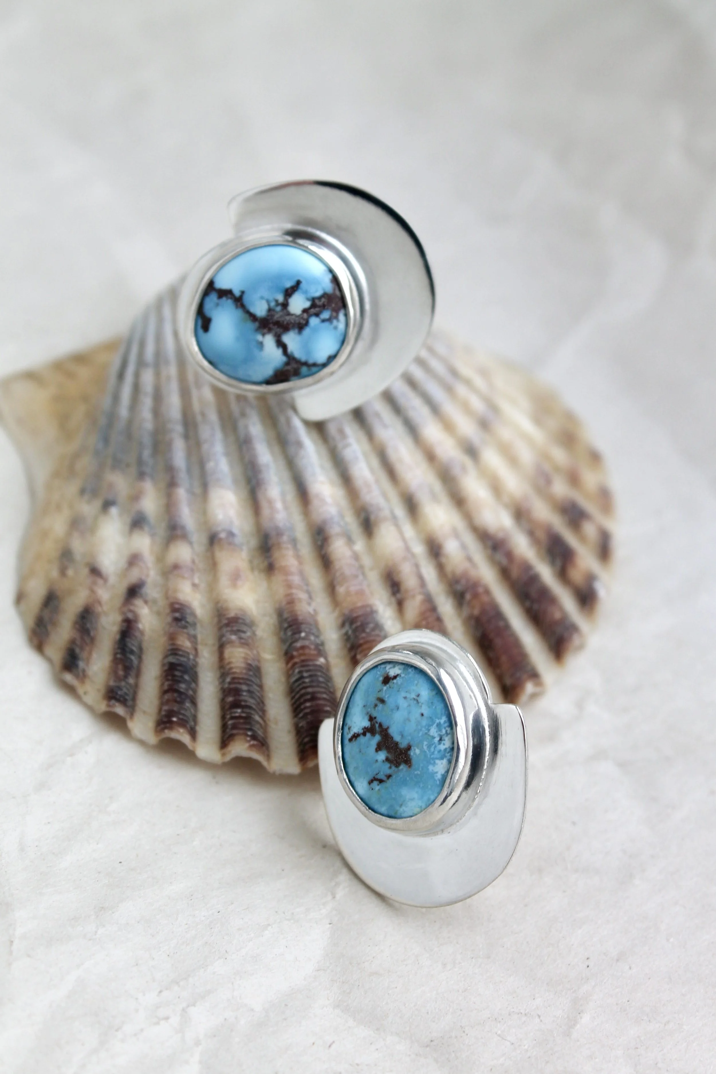 Turquoise Half Moon Earrings