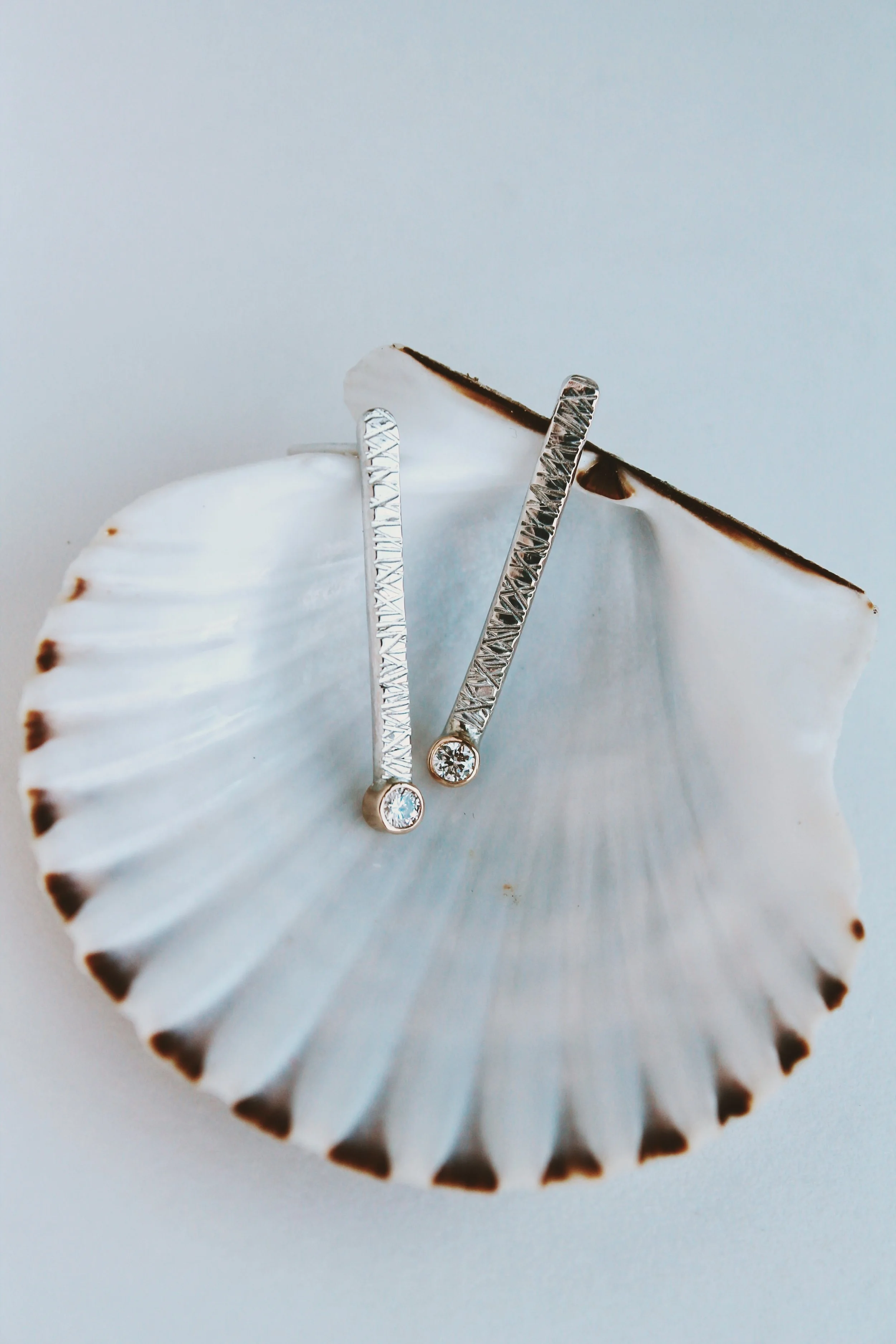 Sun Through the Sticks Stud Earrings // MADE TO ORDER