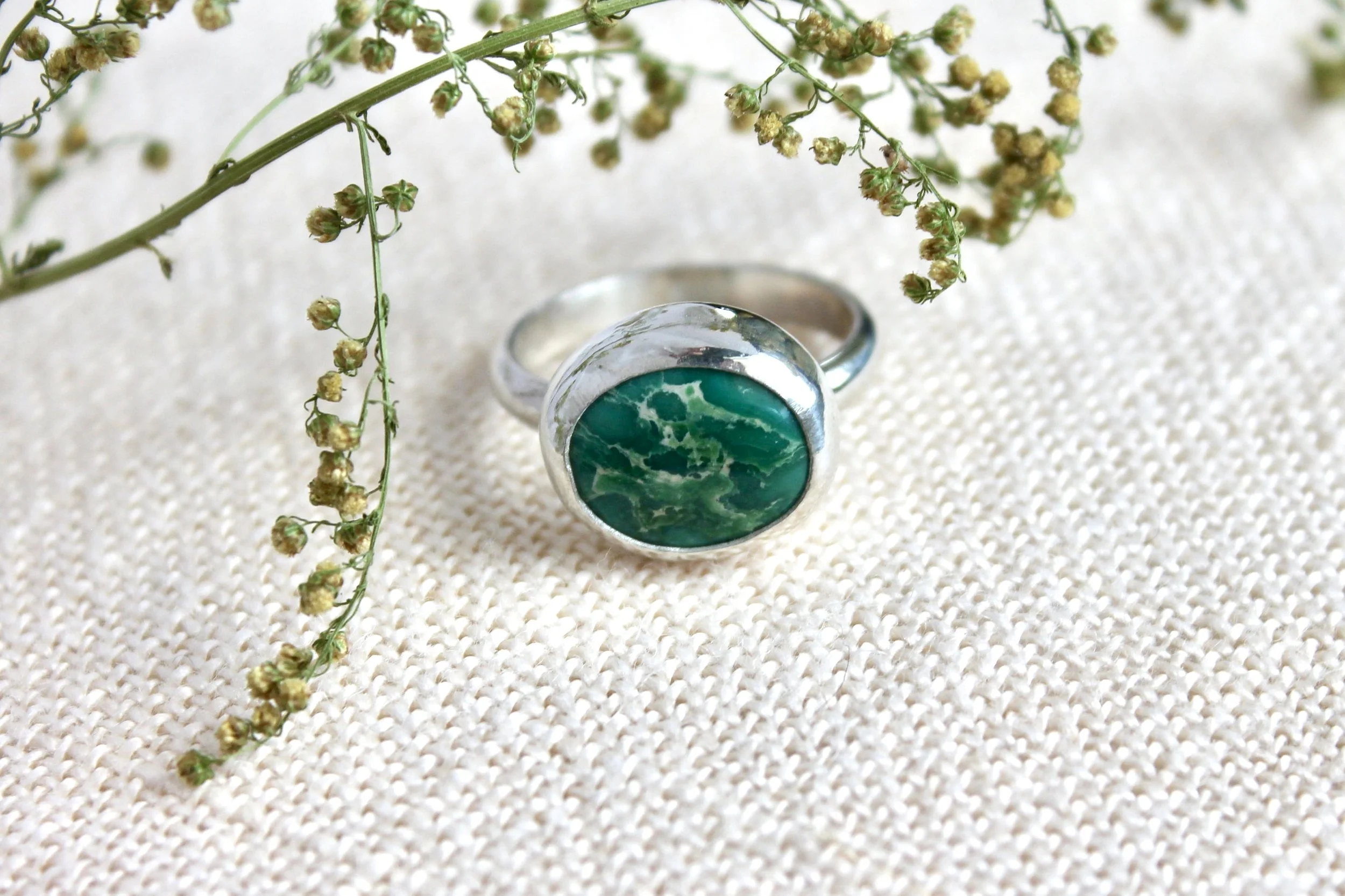 Petite Emerald Valley Turquoise East - West Ring
