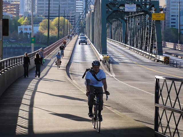 Hawthorne Bridge - connecting the Eastside with the Westside.