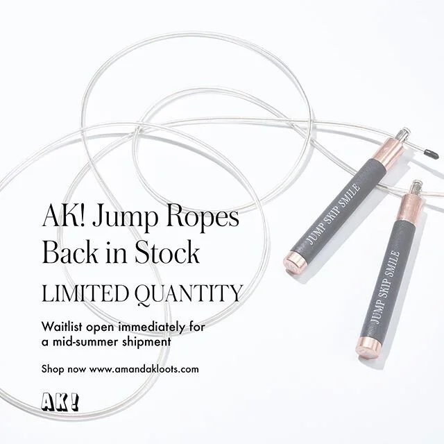 🌟AK! Jump Rope, limited quantity available today! We will open up a waitlist for our next mid-summer shipment! #jumpskipsmile