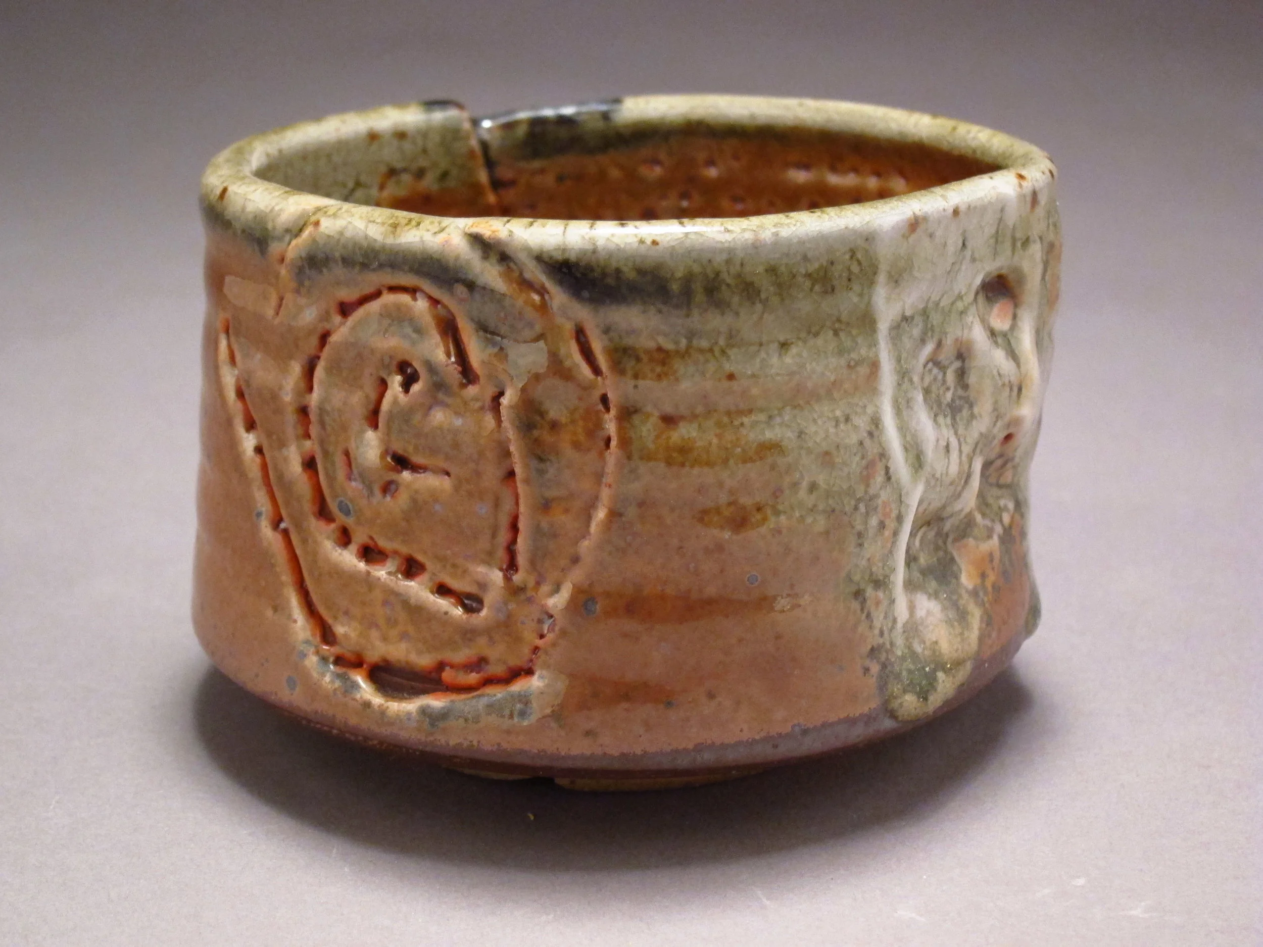 Teabowl A/alternate view/  wood-fired