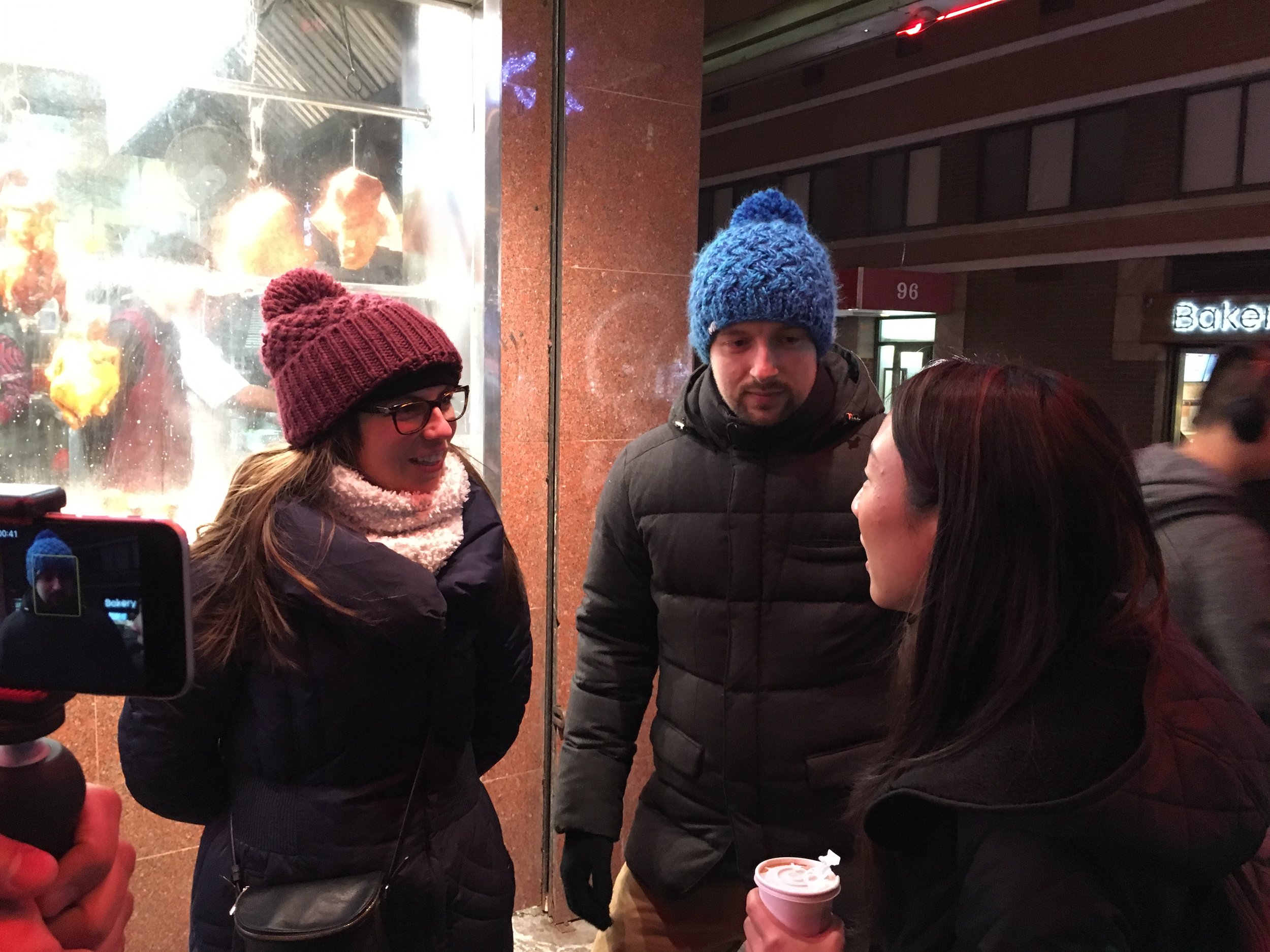 Conversation with tourists