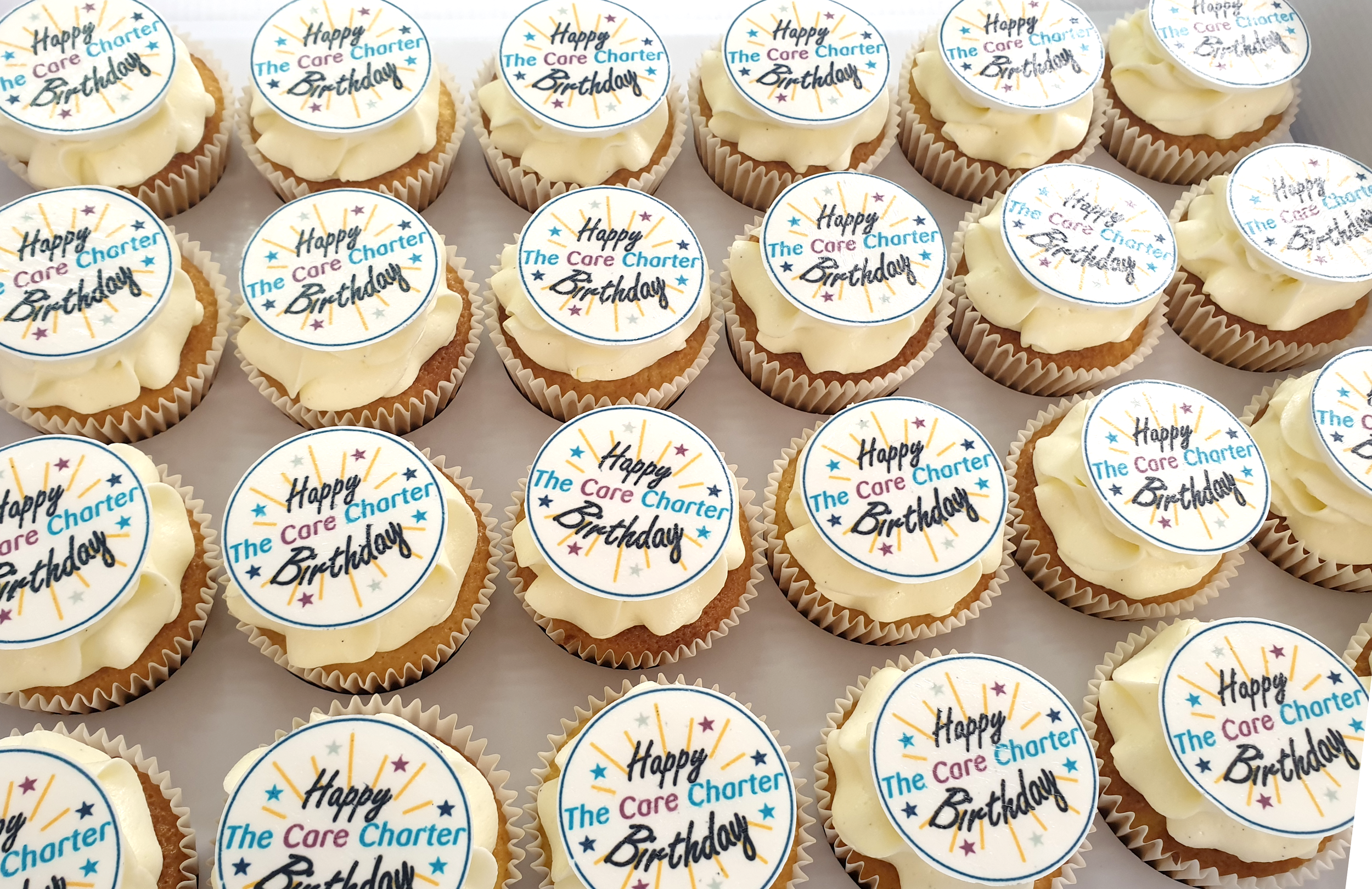 Corporate Cupcakes with Edible Logo