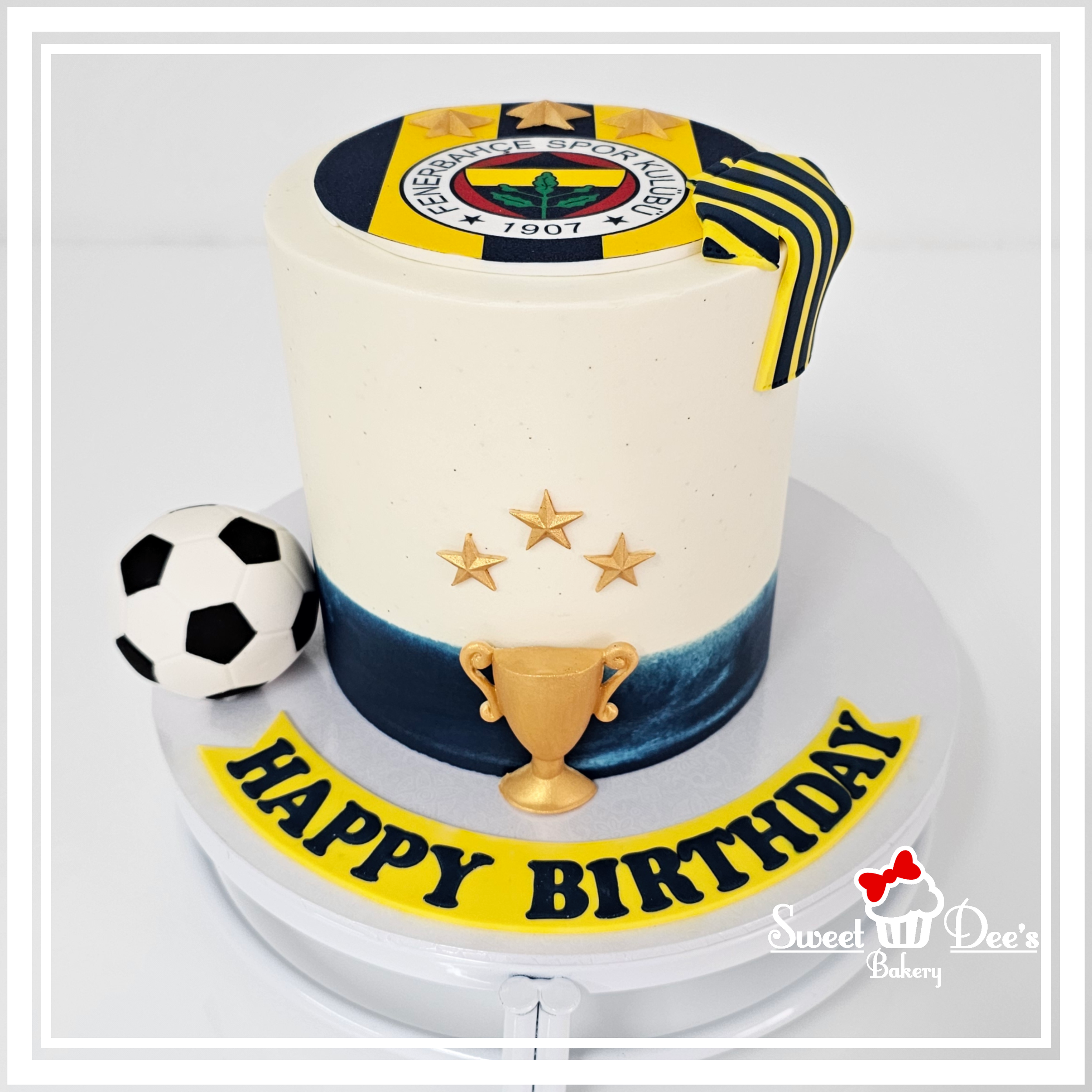 Fenerbache Sports Football Fan Cake